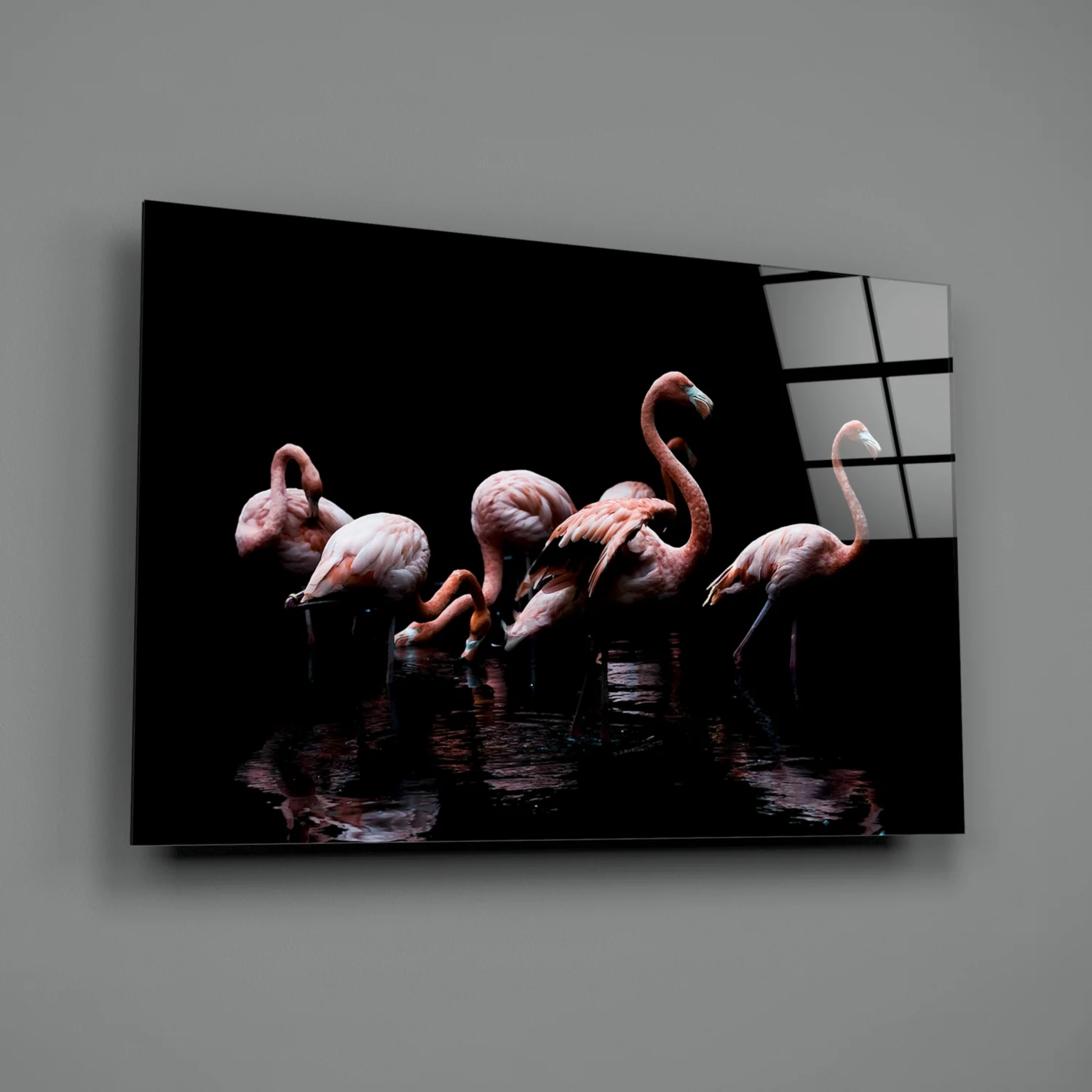 Flamingos Glass Wall Art - Image 2