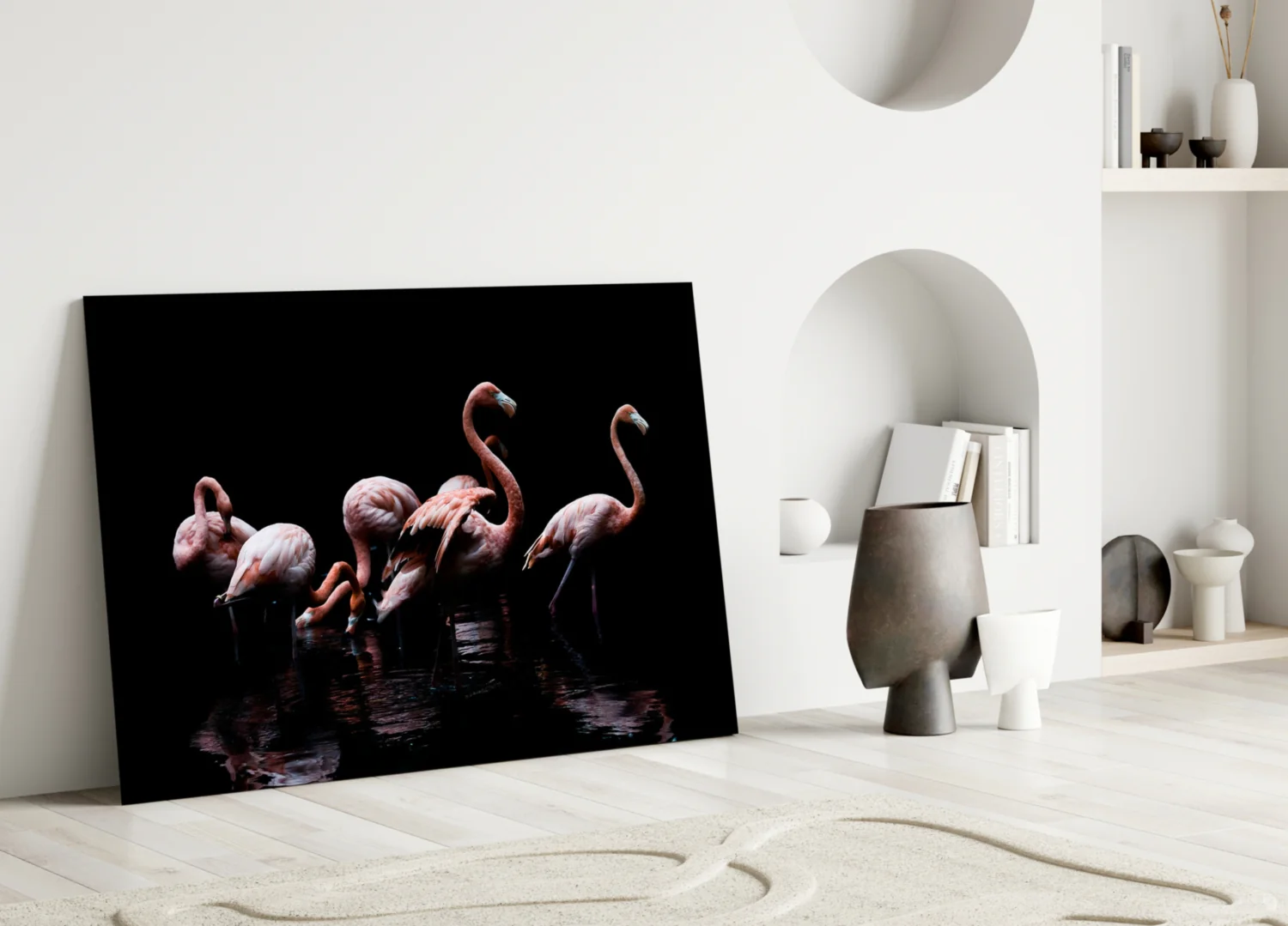 Flamingos Glass Wall Art - Image 3