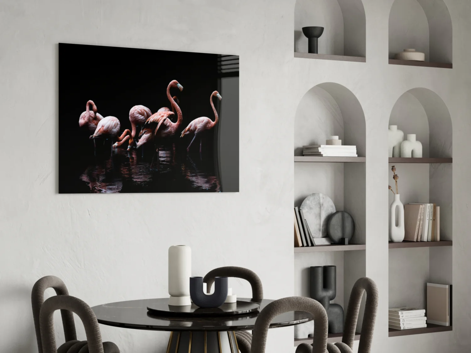 Flamingos Glass Wall Art - Image 5
