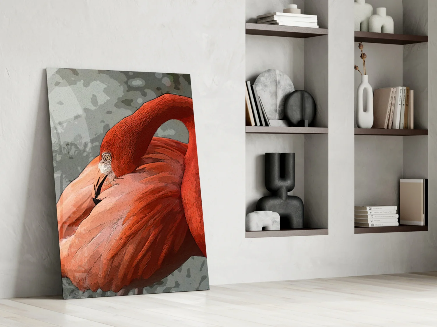 Flamingo Glass Wall Art - Image 6