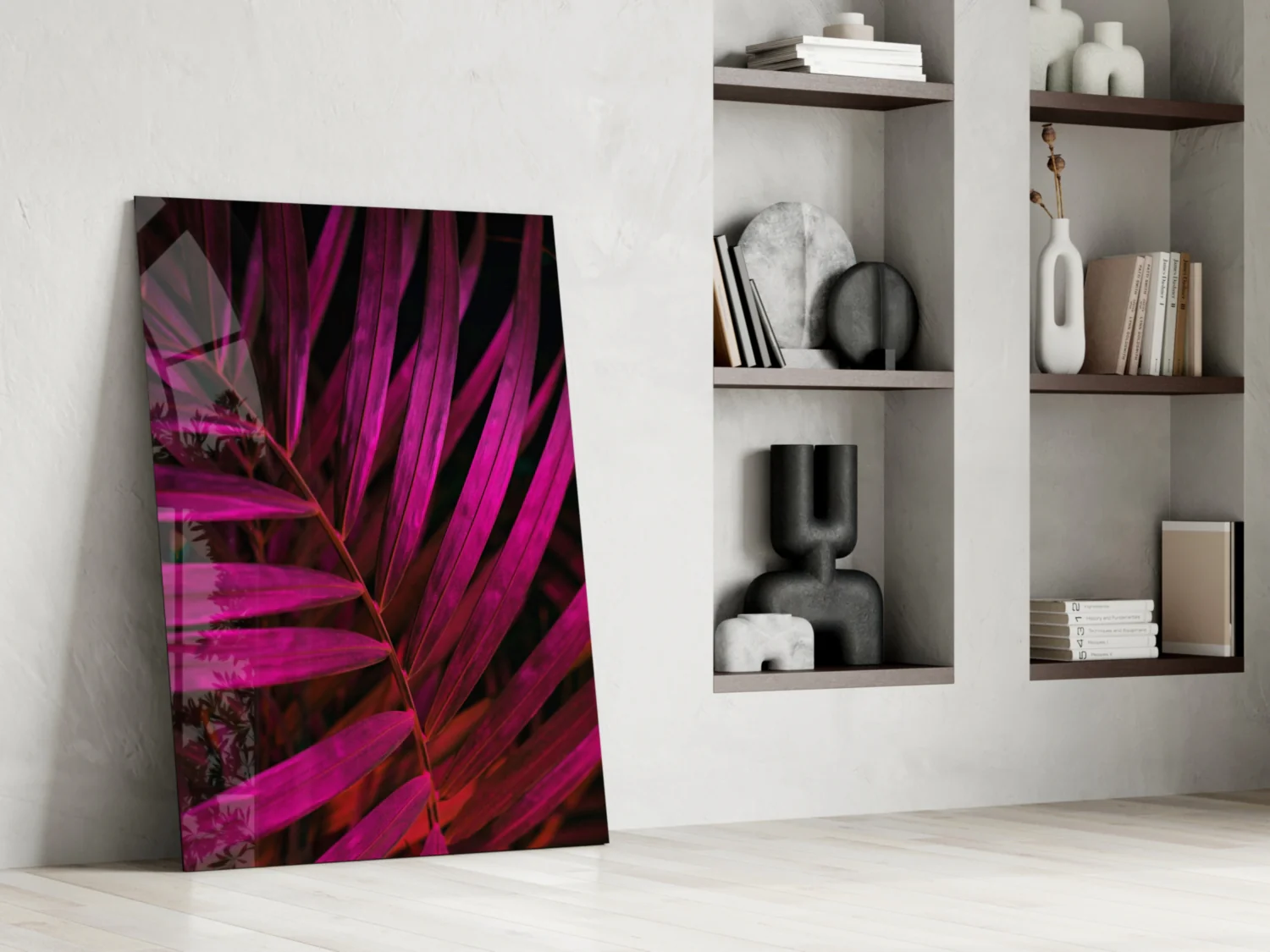 Purple Leaf Glass Wall Art - Image 6