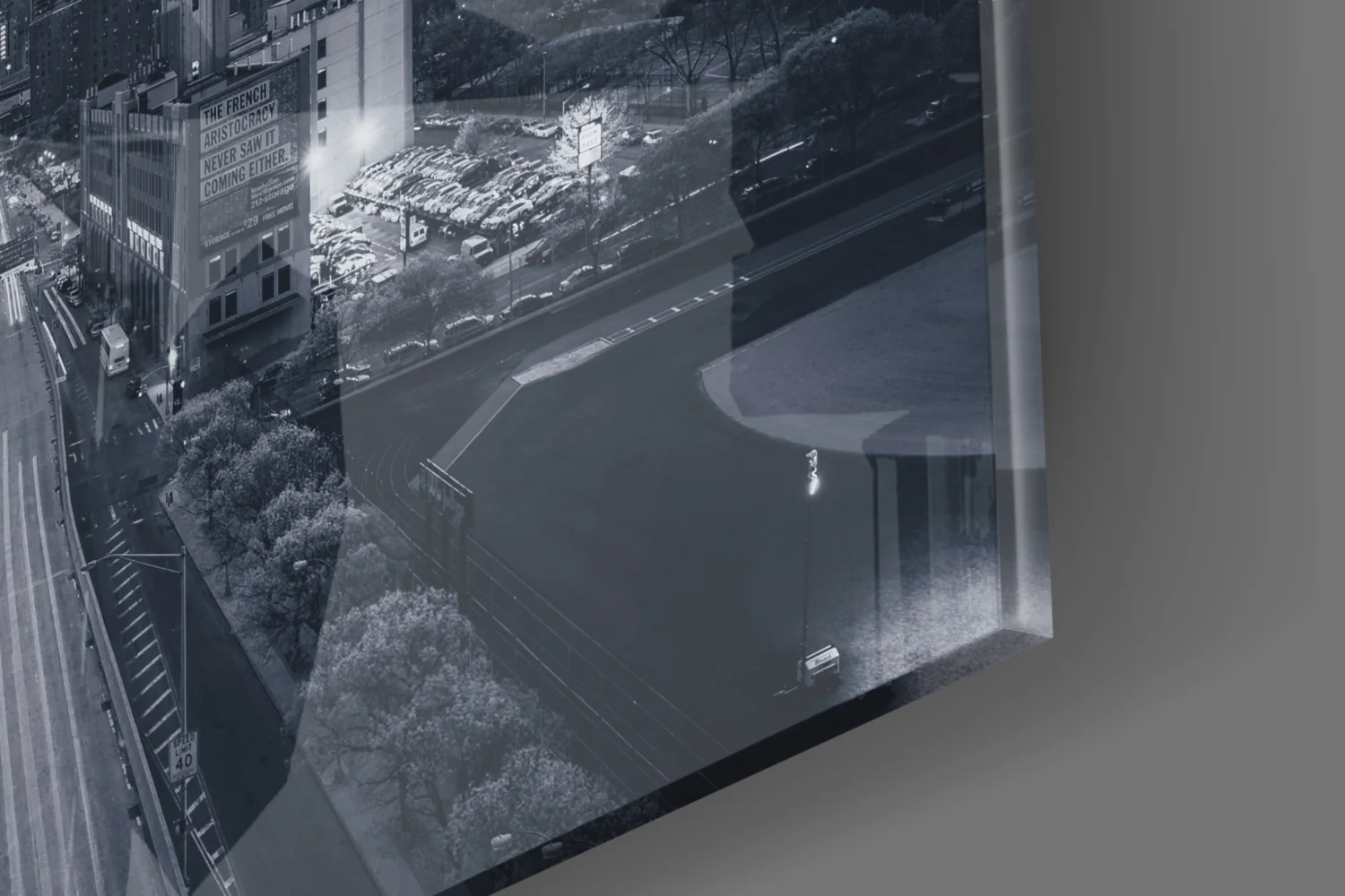 Gray City Landscape Glass Wall Art - Image 7