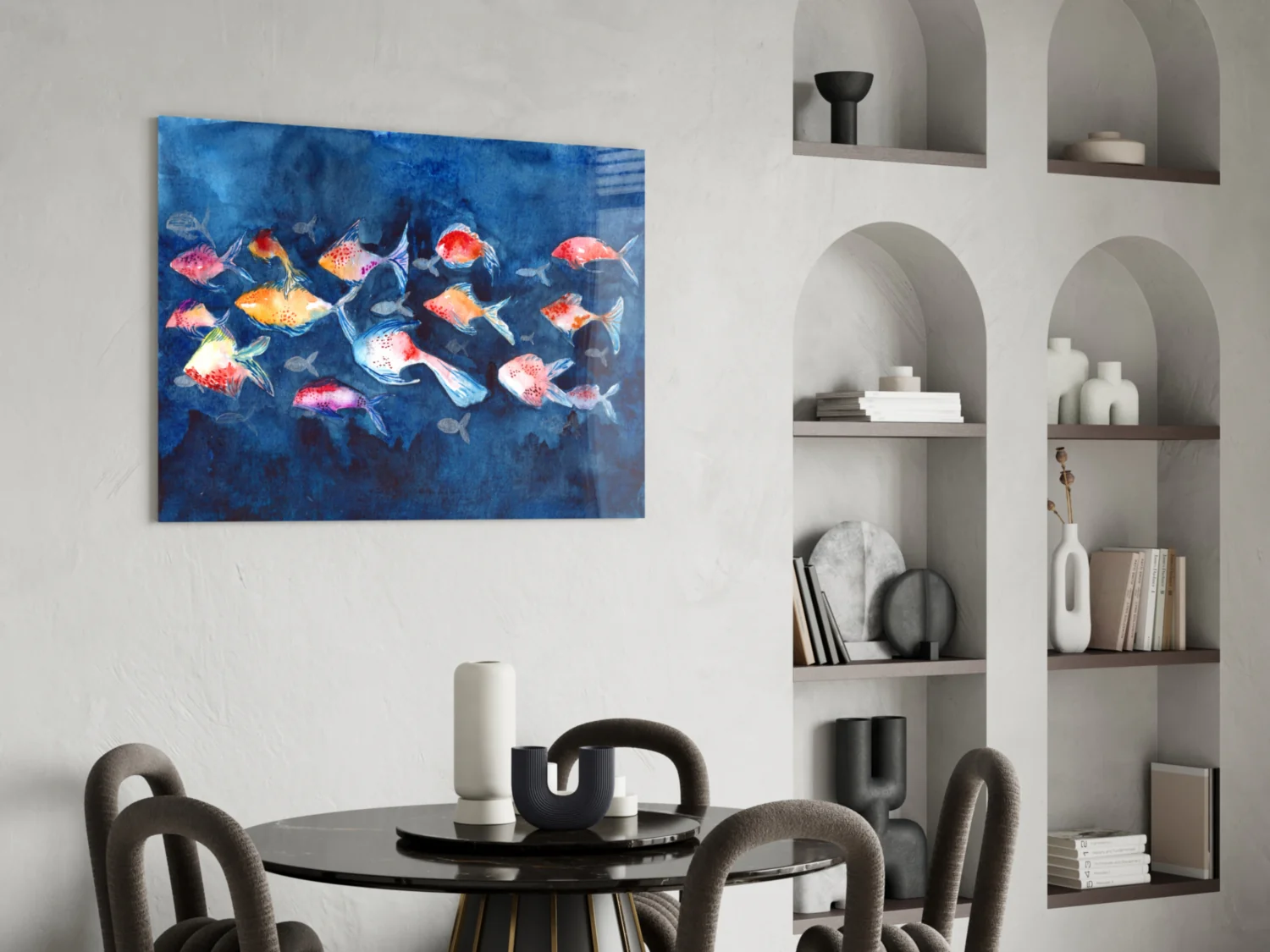 Illustration Fish Glass Wall Art - Image 5