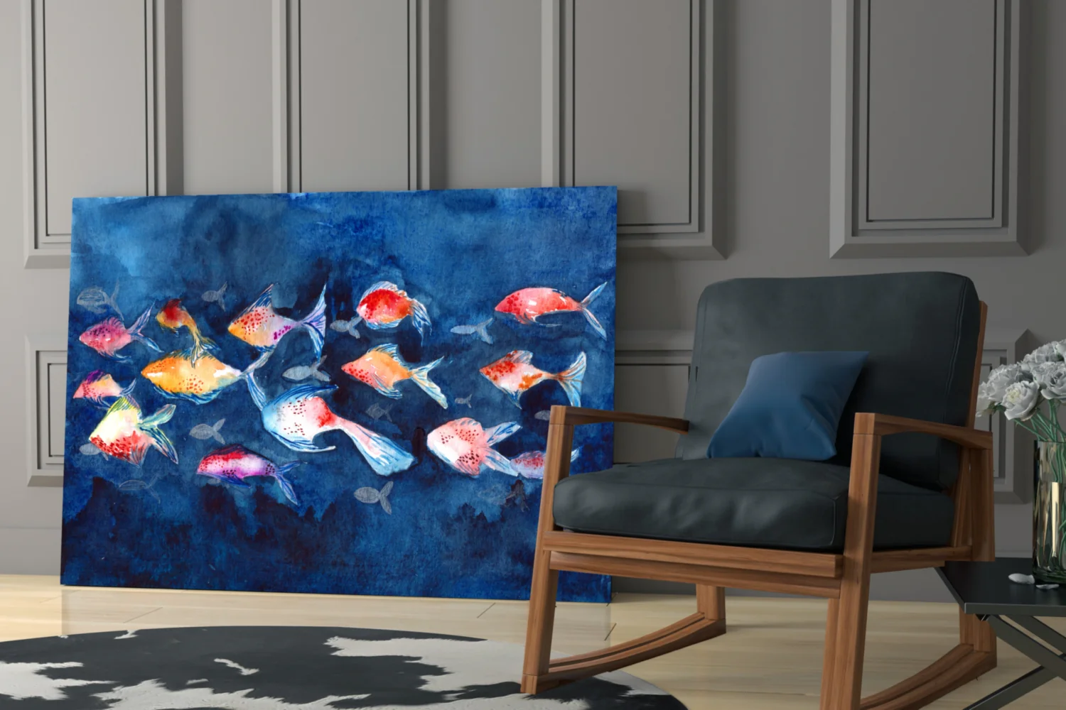 Illustration Fish Glass Wall Art - Image 6