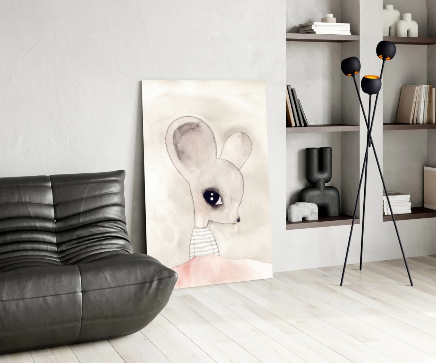 Cute Mouse Glass Wall Art - Image 5