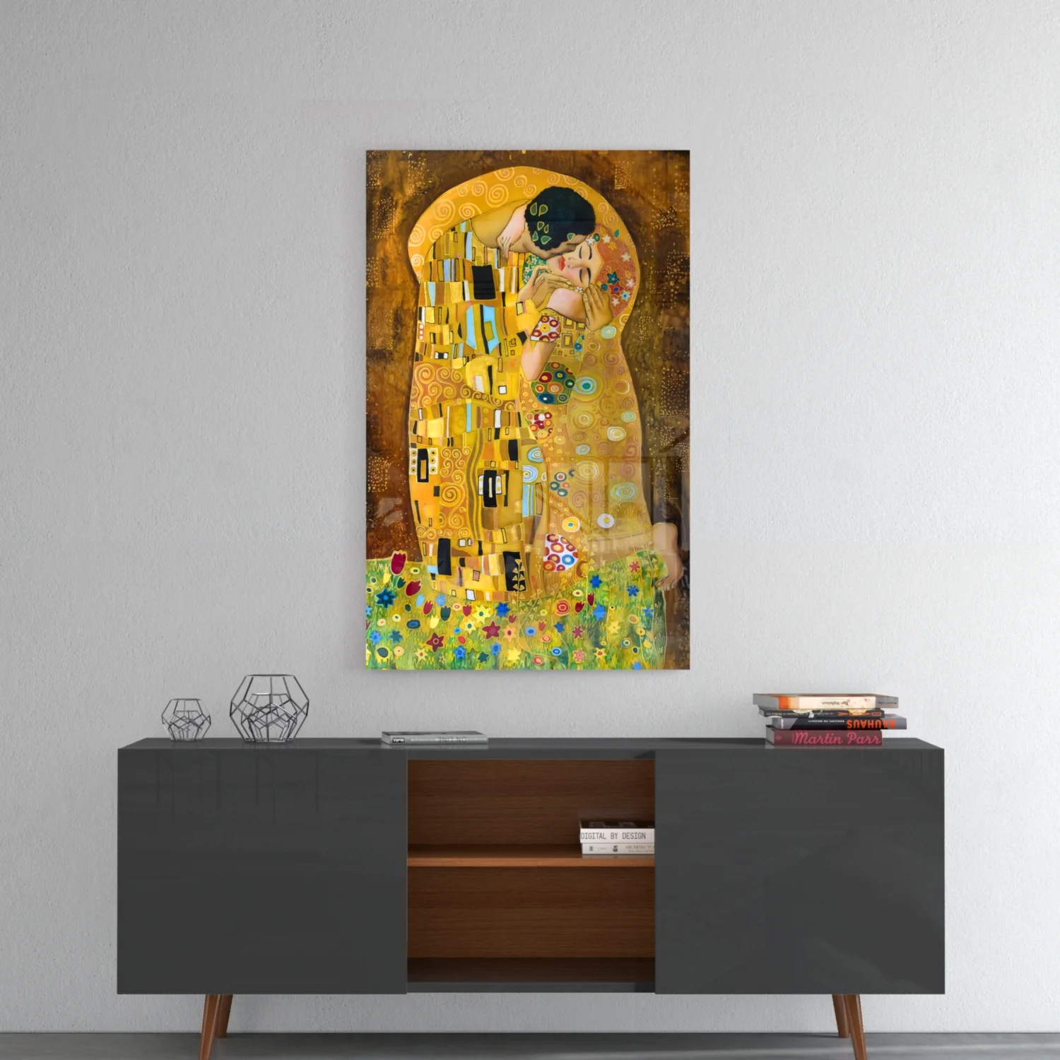 Gustav Klimt "The Kiss" Glass Wall Art - Image 8
