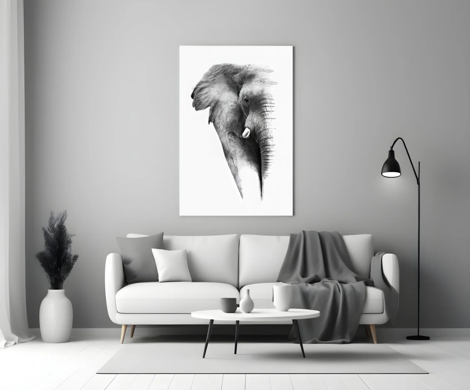 Elephant Glass Wall Art - Image 3