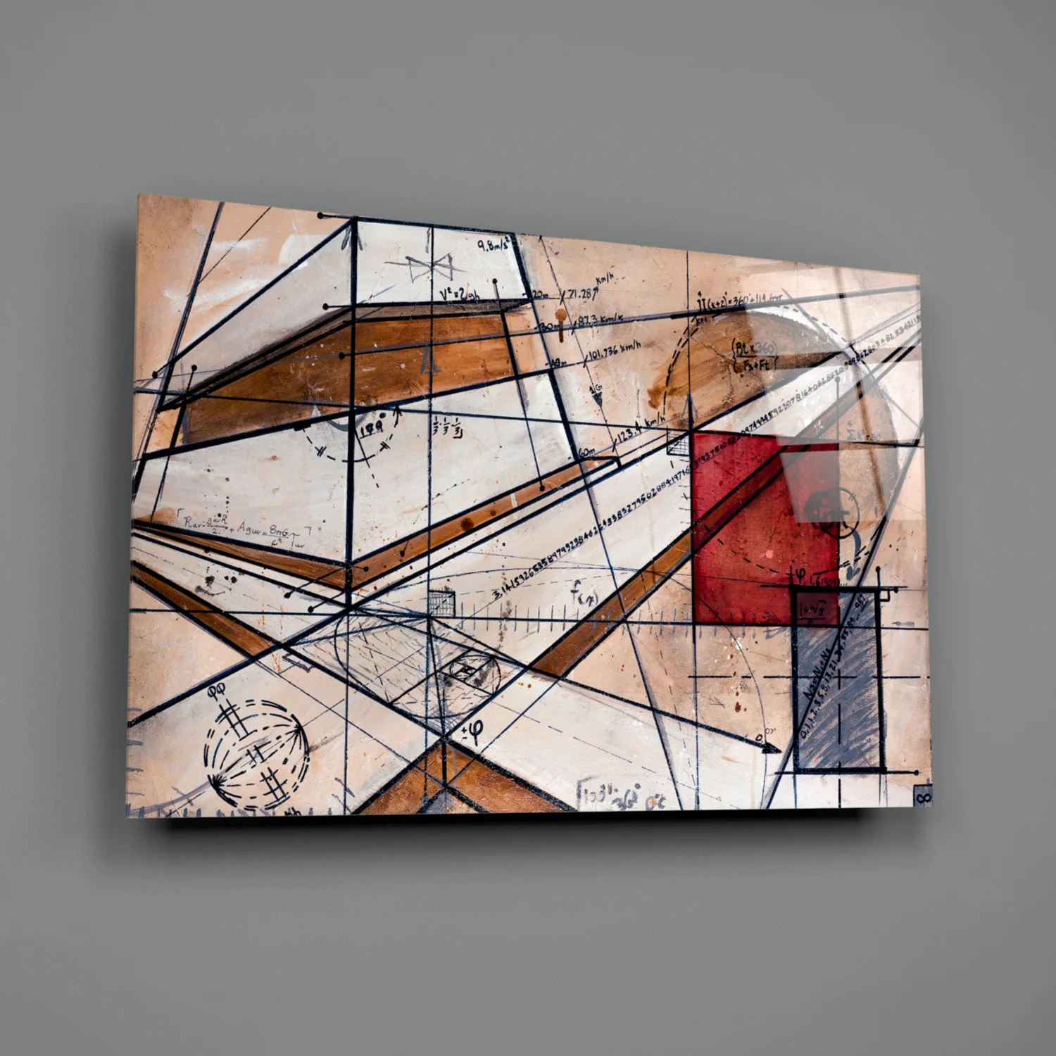 Meaningful Lines Glass Wall Art - Image 2