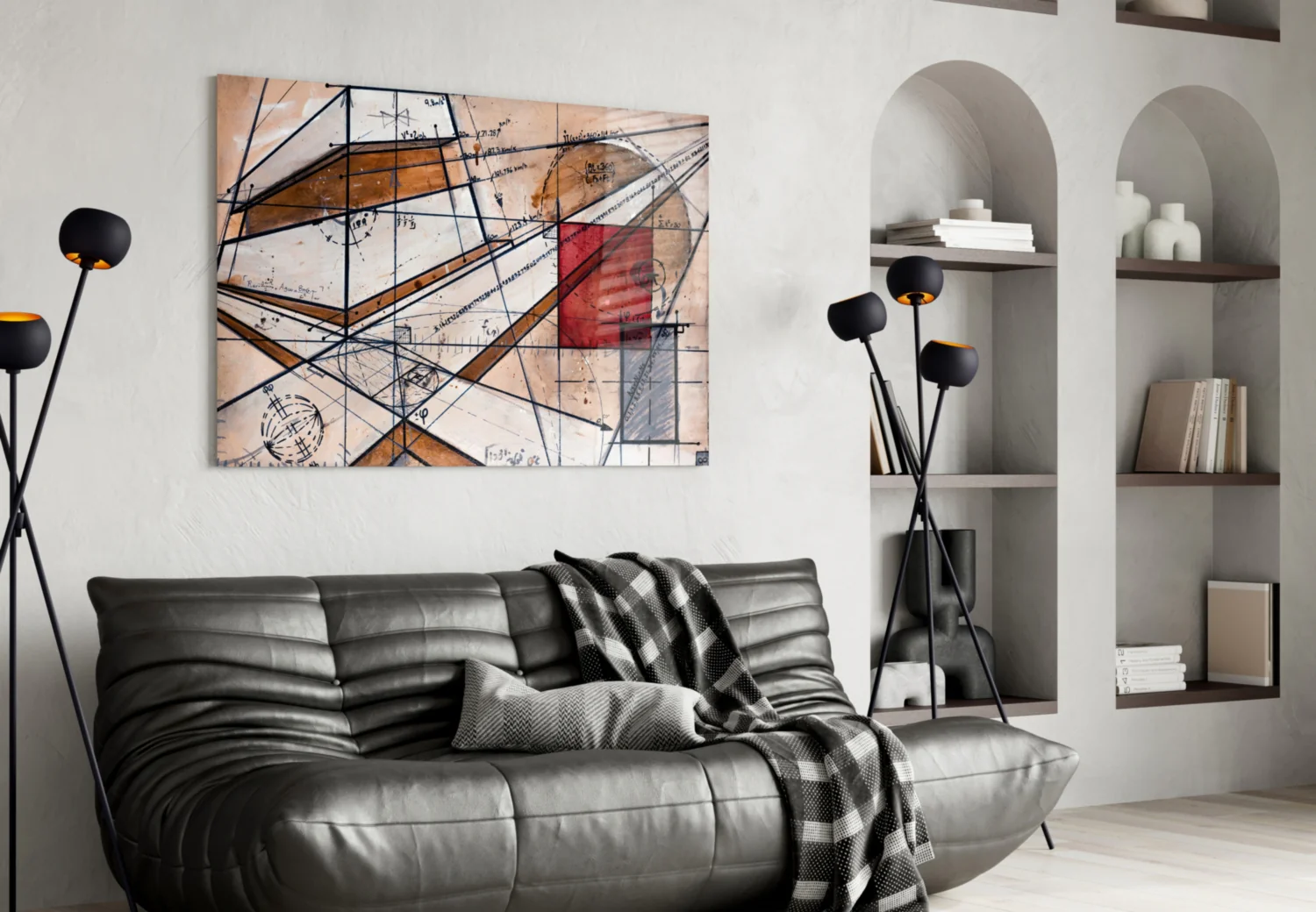 Meaningful Lines Glass Wall Art - Image 4
