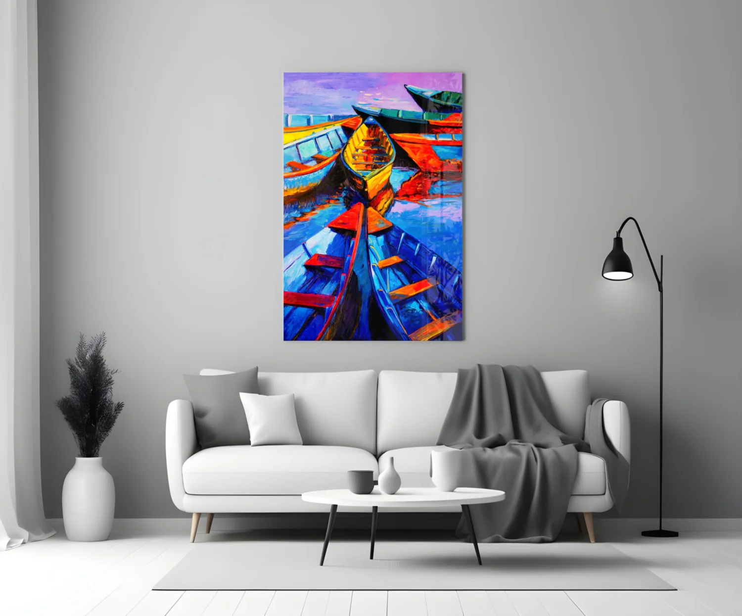 Boats Glass Wall Art - Image 3