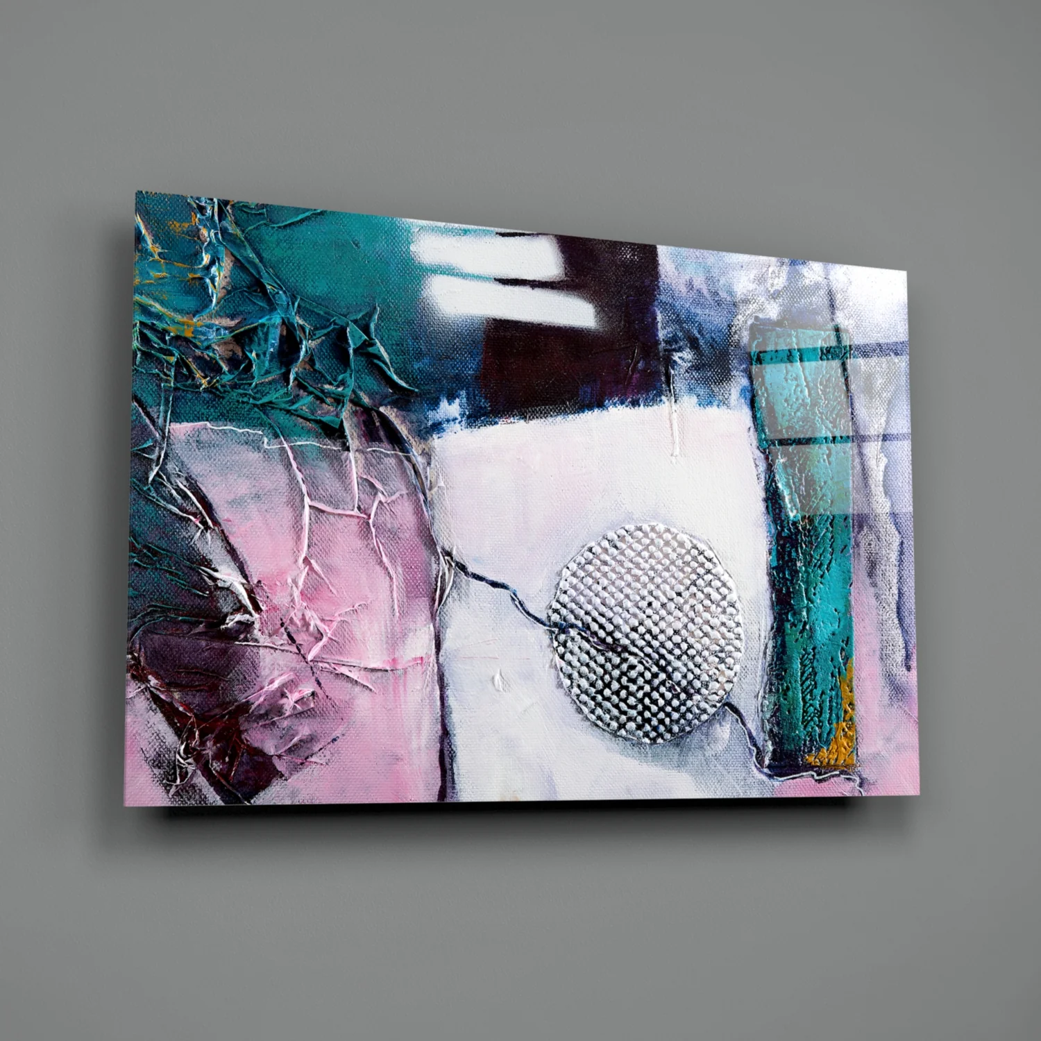 Abstract Texture Glass Wall Art - Image 2