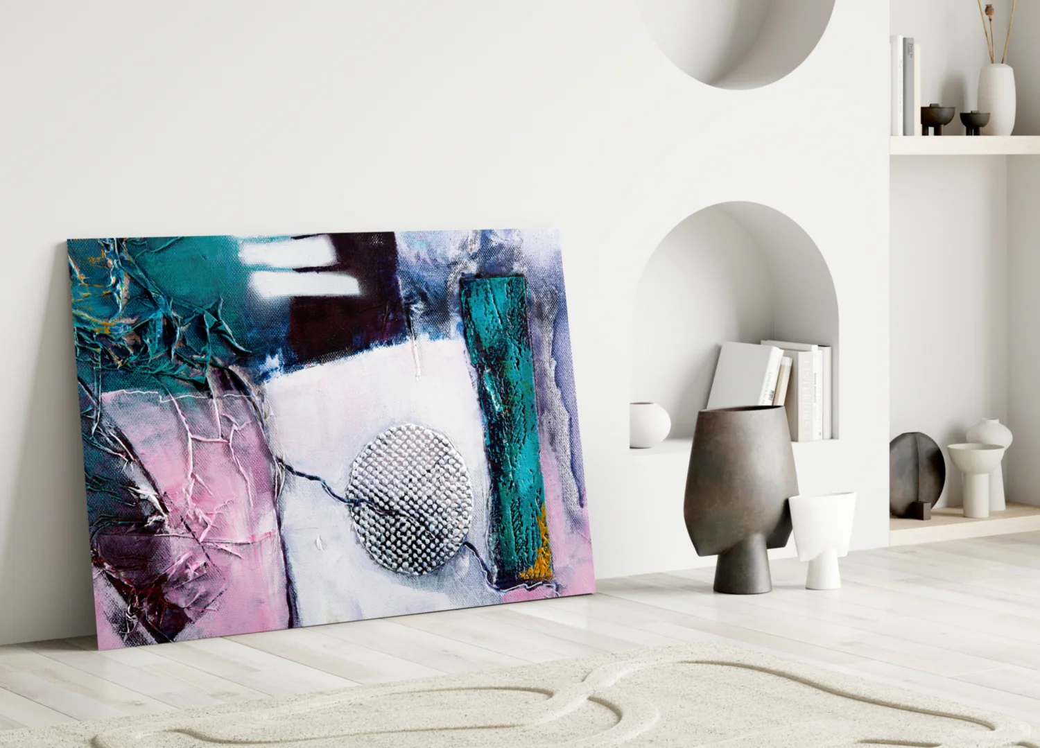 Abstract Texture Glass Wall Art - Image 3