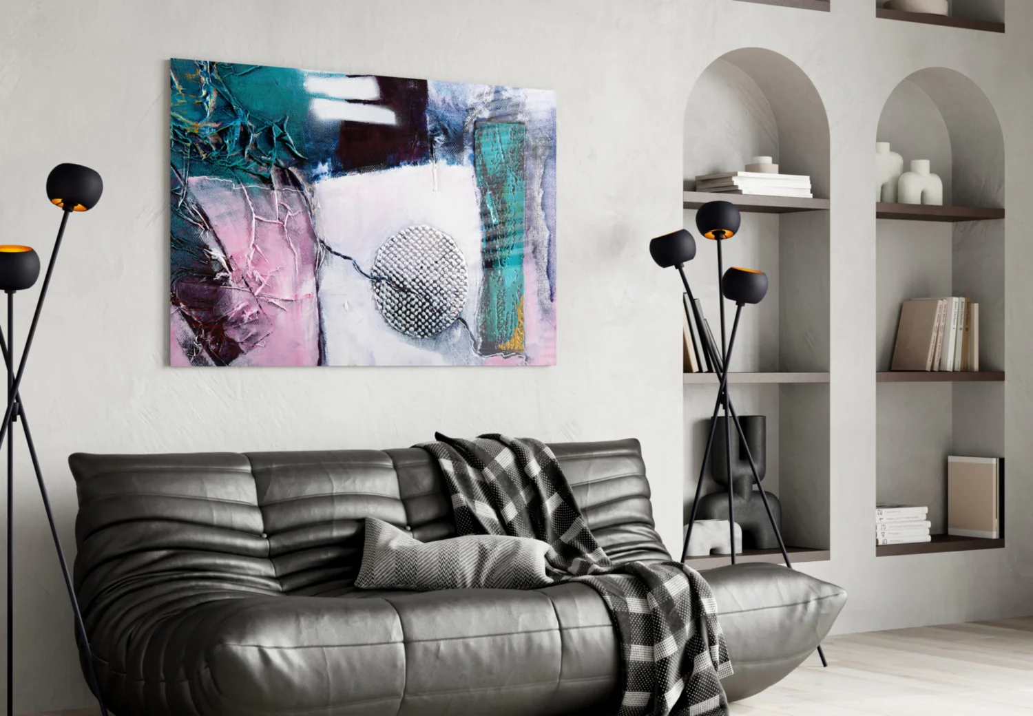 Abstract Texture Glass Wall Art - Image 4