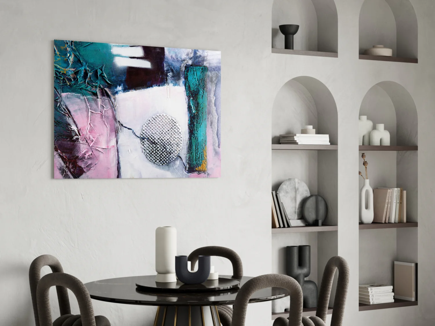 Abstract Texture Glass Wall Art - Image 5