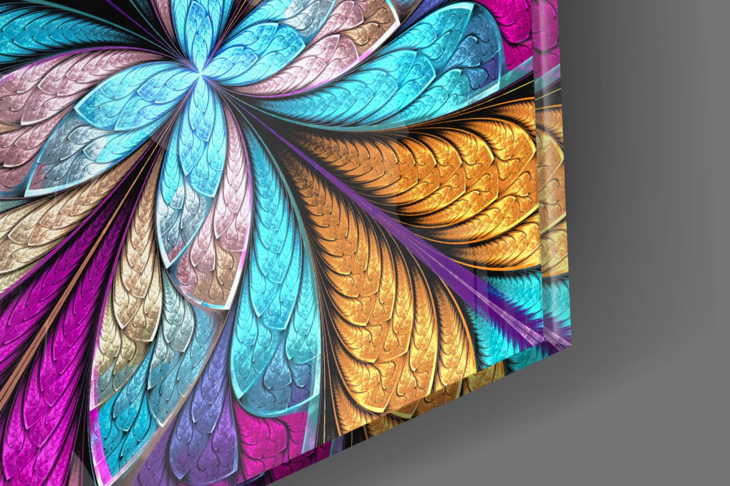 Colorful Flower Glass Wall Art - Image 7