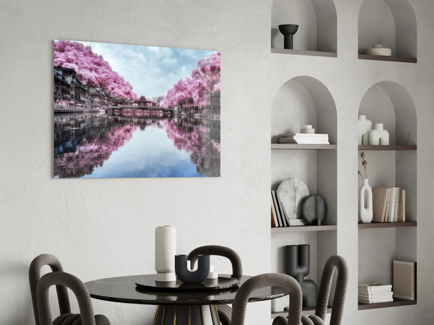 Pink Landscape Glass Wall Art - Image 5