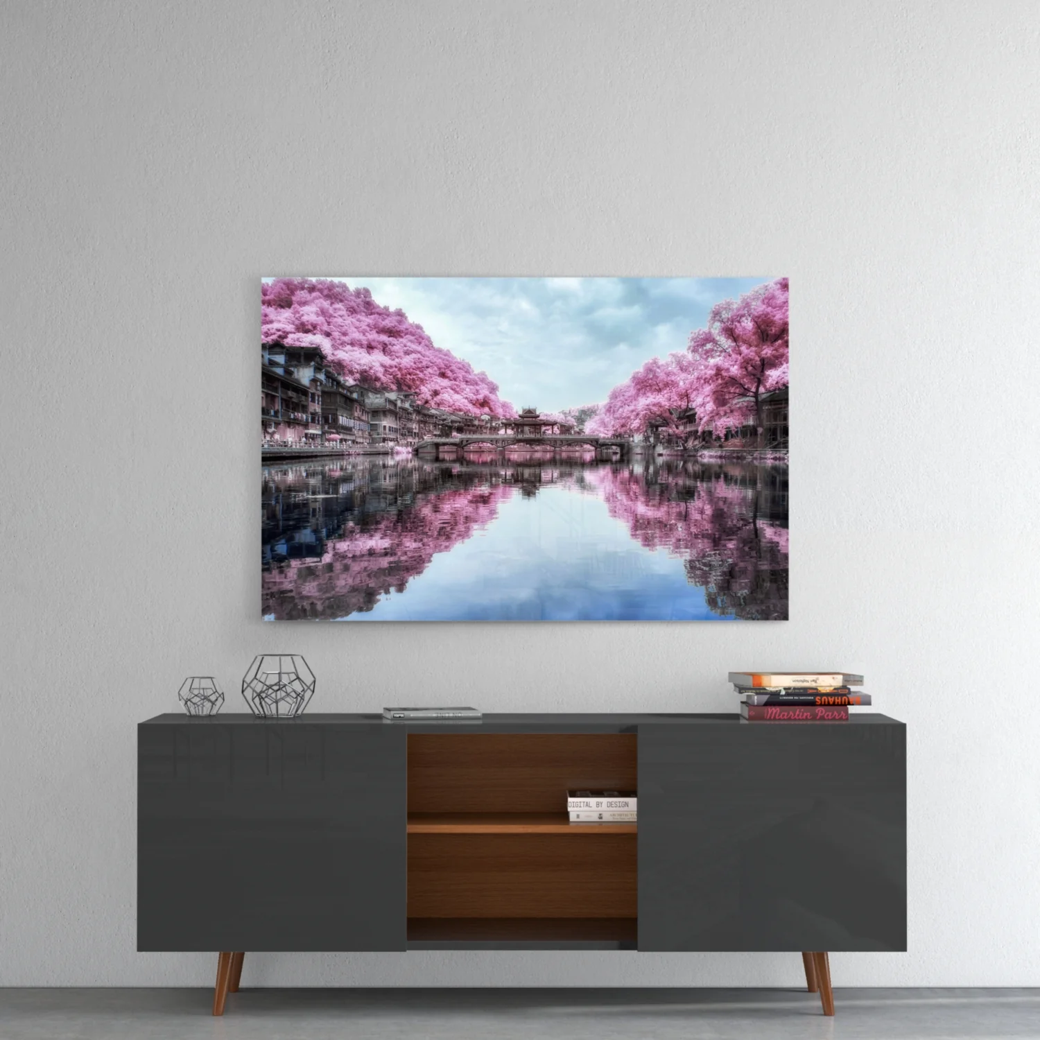 Pink Landscape Glass Wall Art - Image 8