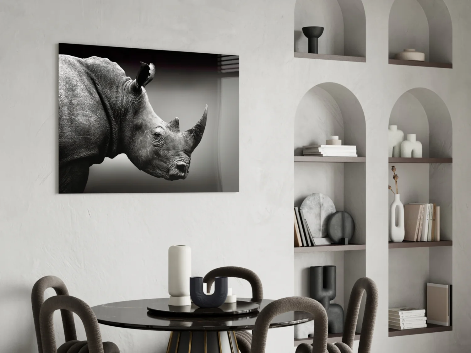 Rhino Glass Wall Art - Image 5