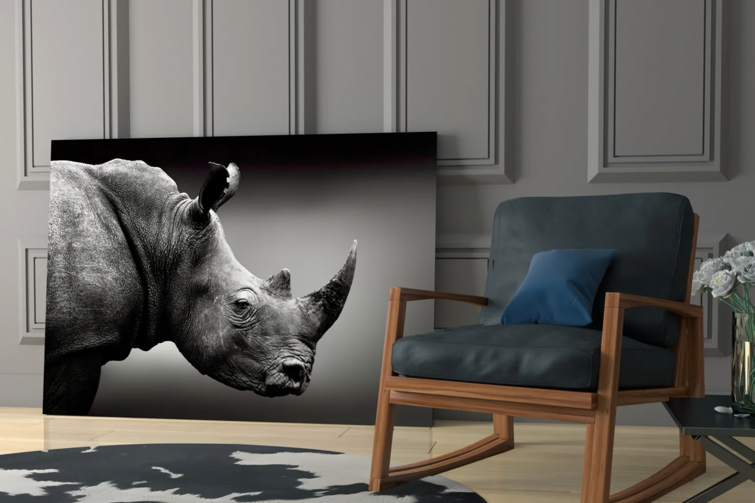 Rhino Glass Wall Art - Image 6