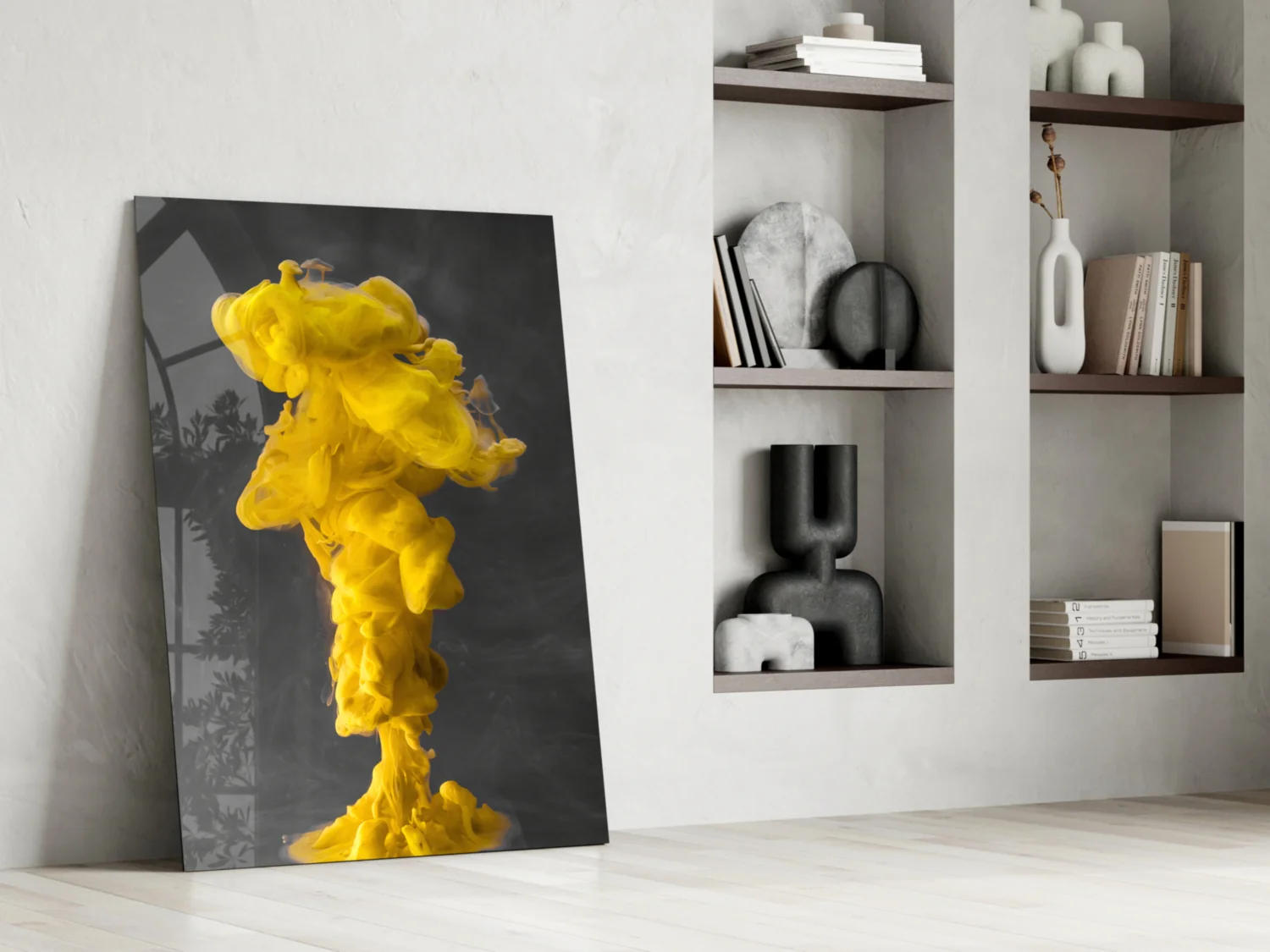 Yellow Smoke Glass Wall Art - Image 6