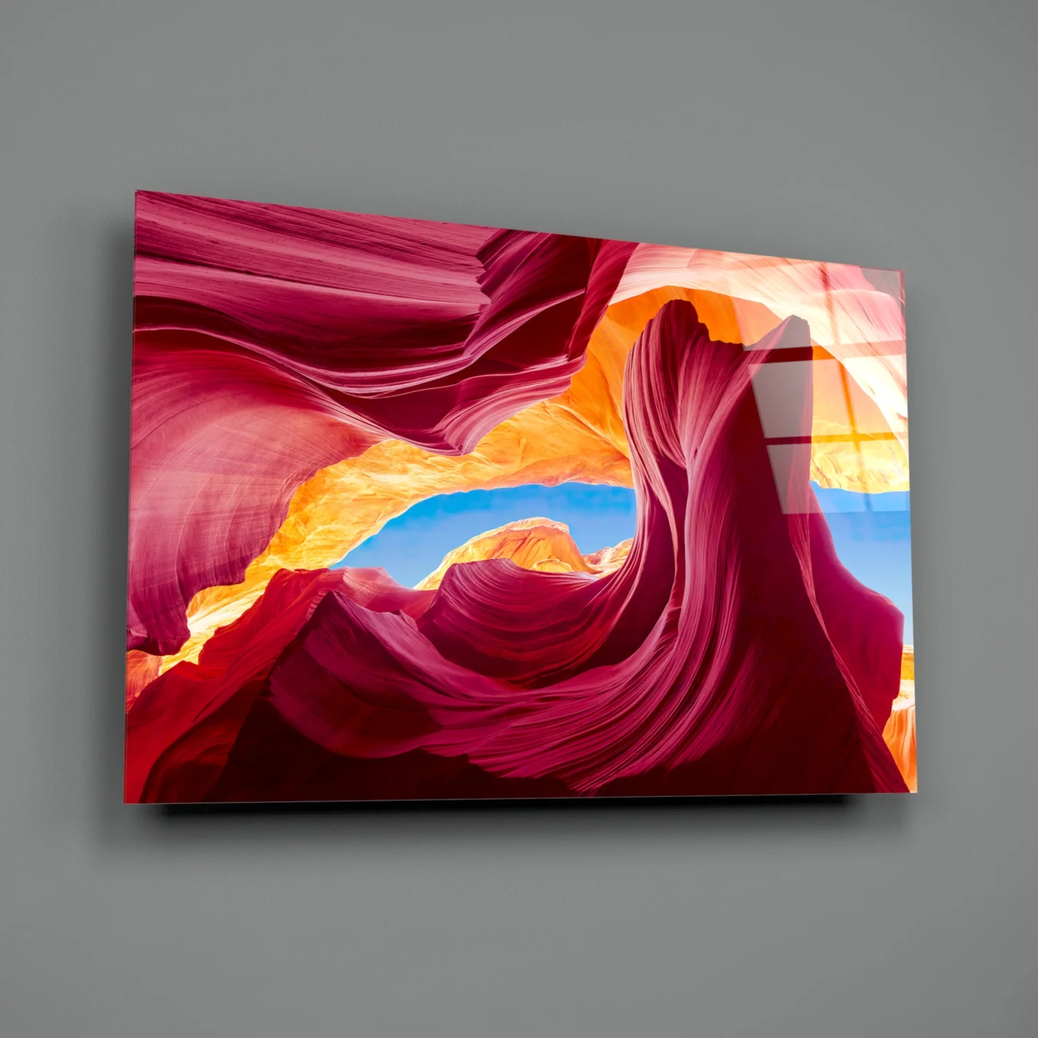 Red Valley Glass Wall Art - Image 2