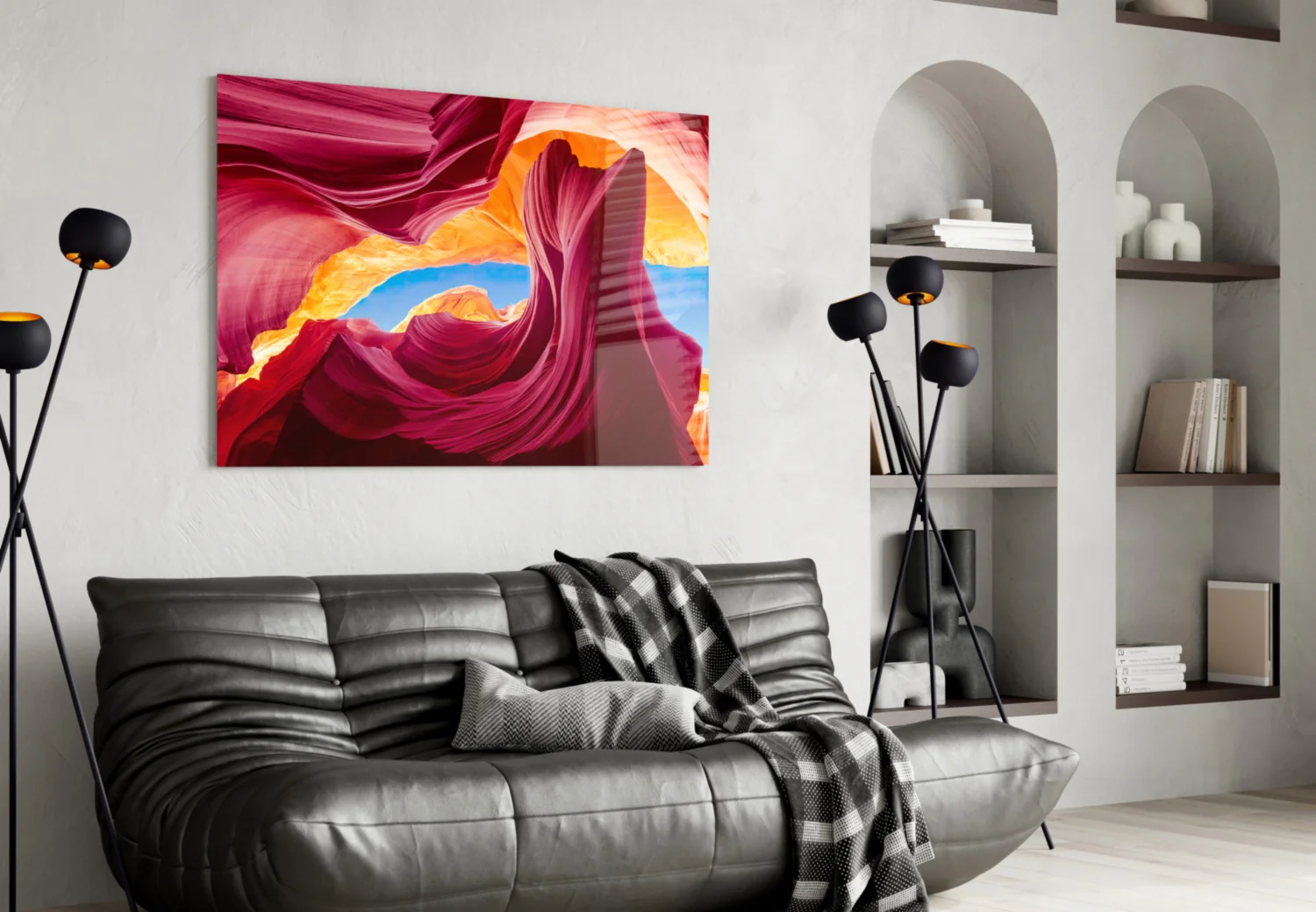 Red Valley Glass Wall Art - Image 4