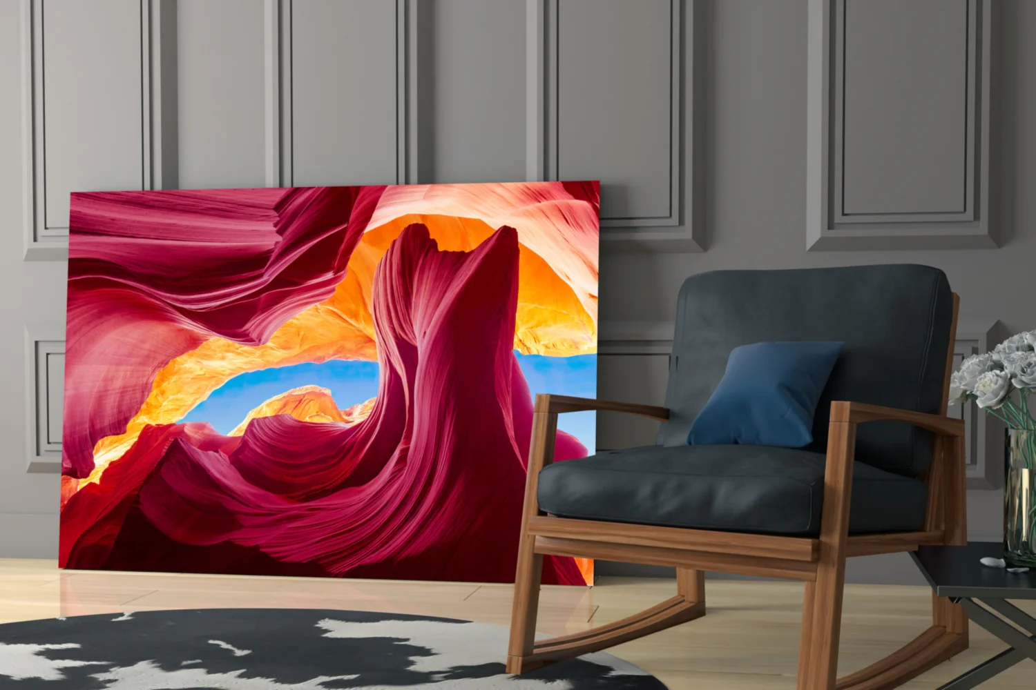 Red Valley Glass Wall Art - Image 6
