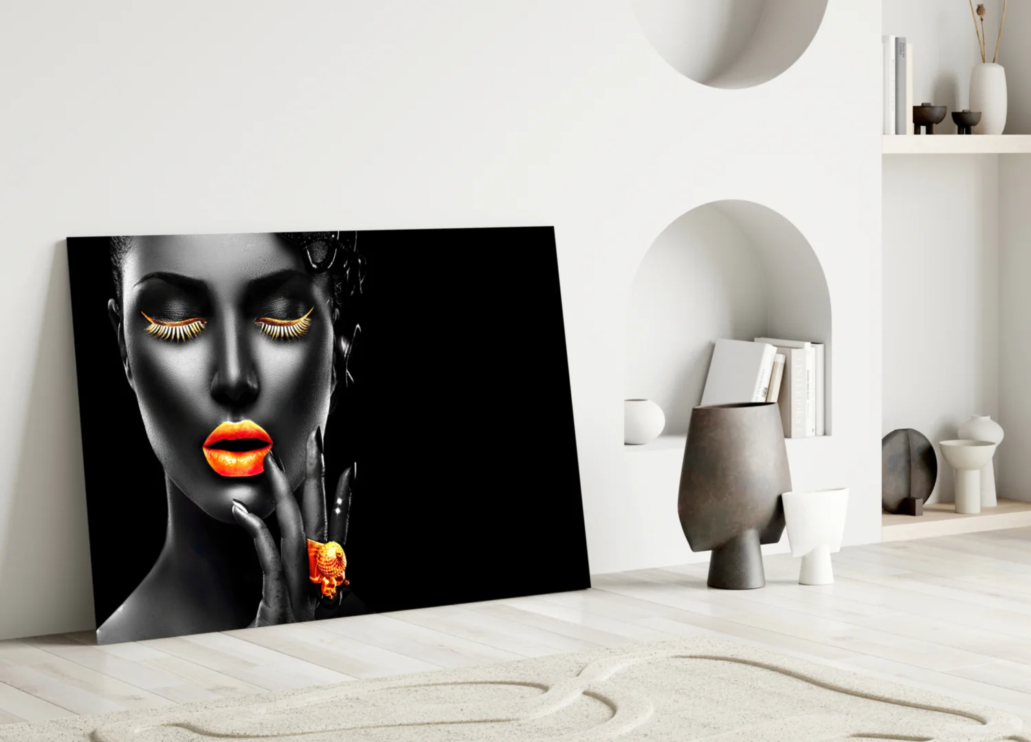 The Power of Orange Glass Wall Art - Image 3
