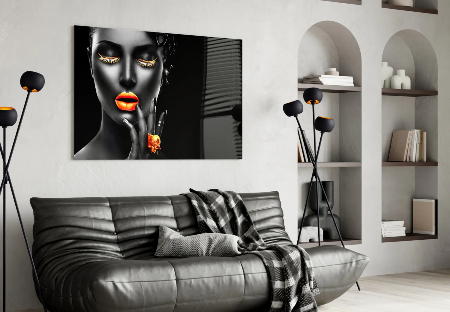 The Power of Orange Glass Wall Art - Image 4