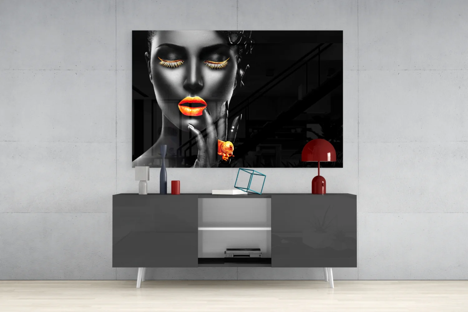 The Power of Orange Glass Wall Art - Image 8