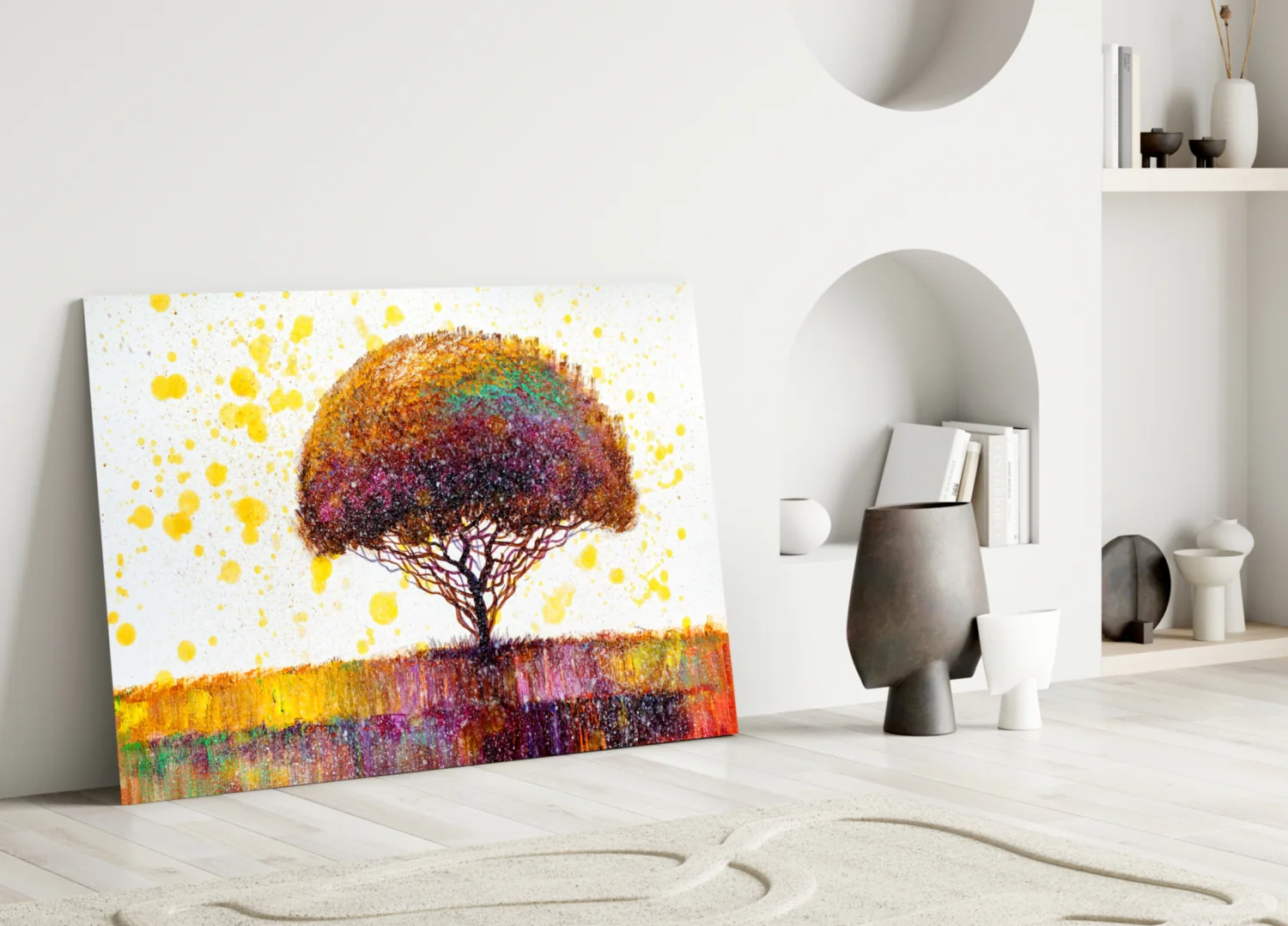 Colorful Tree Glass Wall Art - Image 3