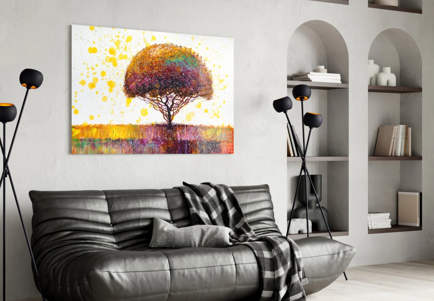 Colorful Tree Glass Wall Art - Image 4