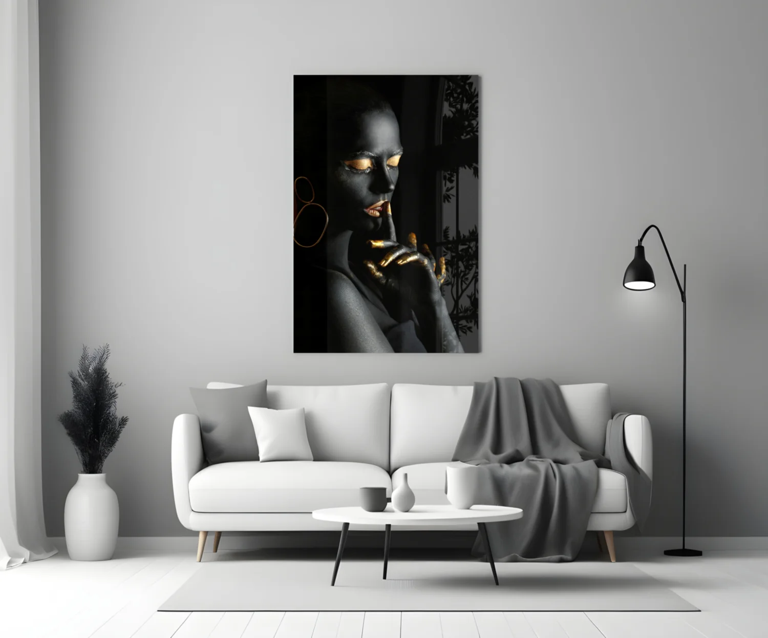 Silent Woman Glass Wall Art - Image 3