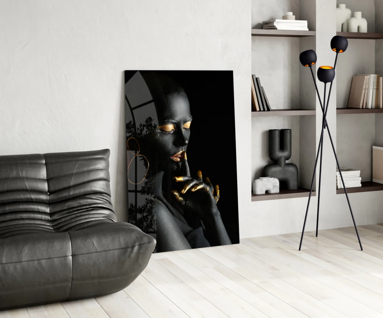 Silent Woman Glass Wall Art - Image 5