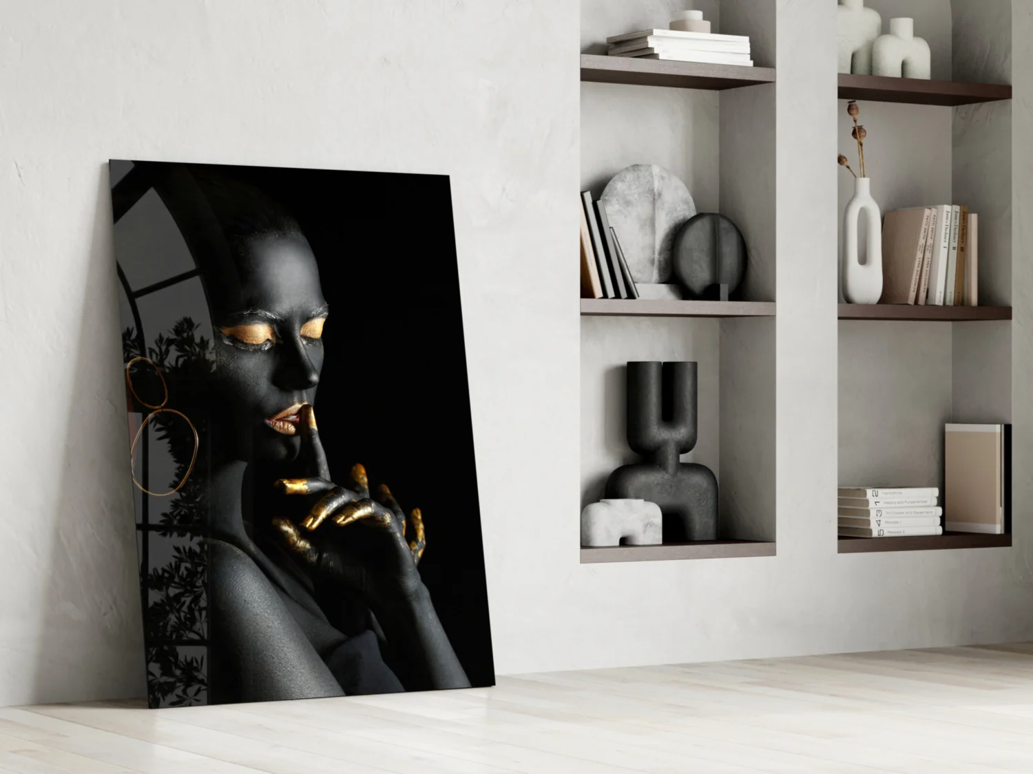 Silent Woman Glass Wall Art - Image 6