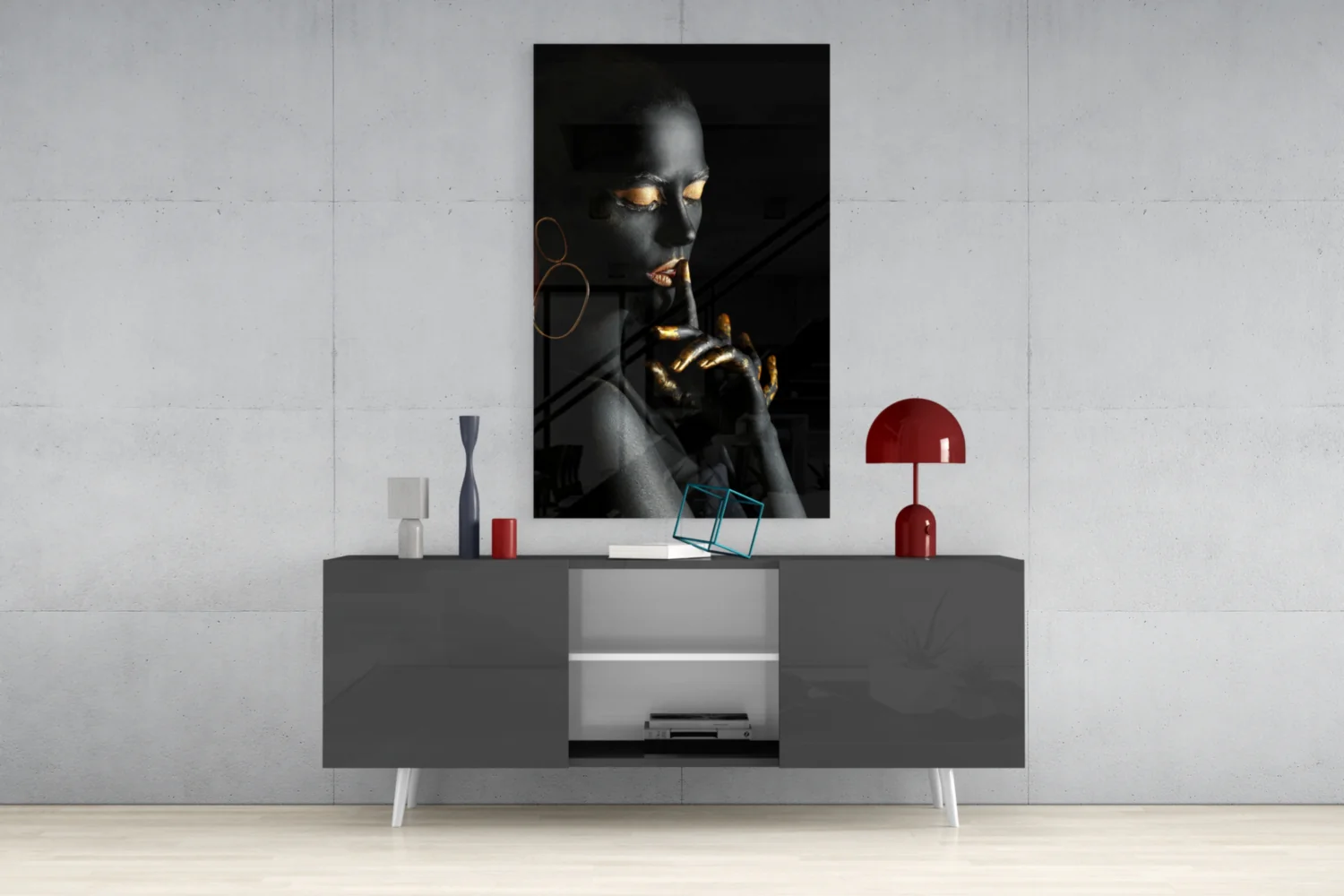 Silent Woman Glass Wall Art - Image 8