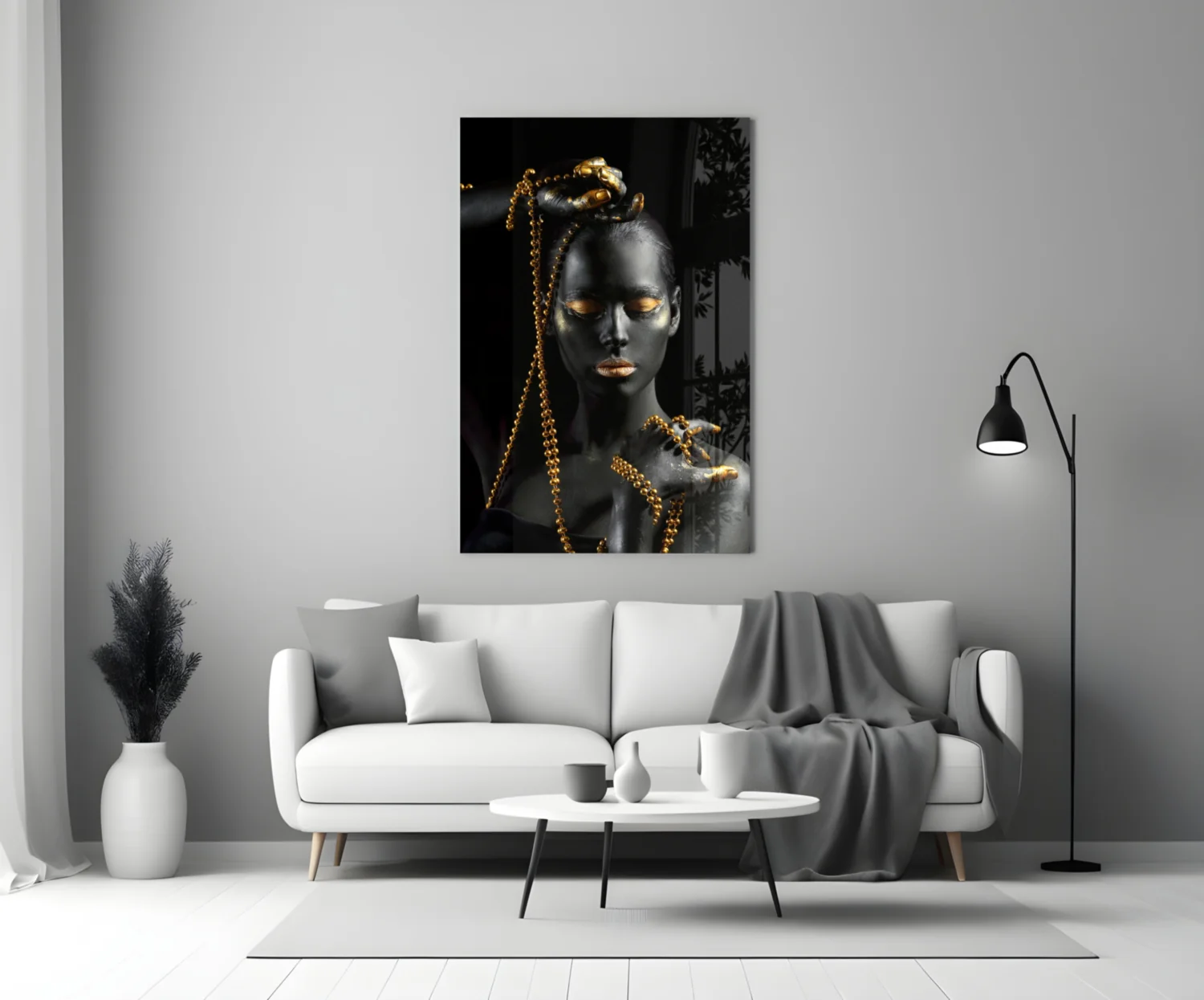 Gold Woman Glass Wall Art - Image 3