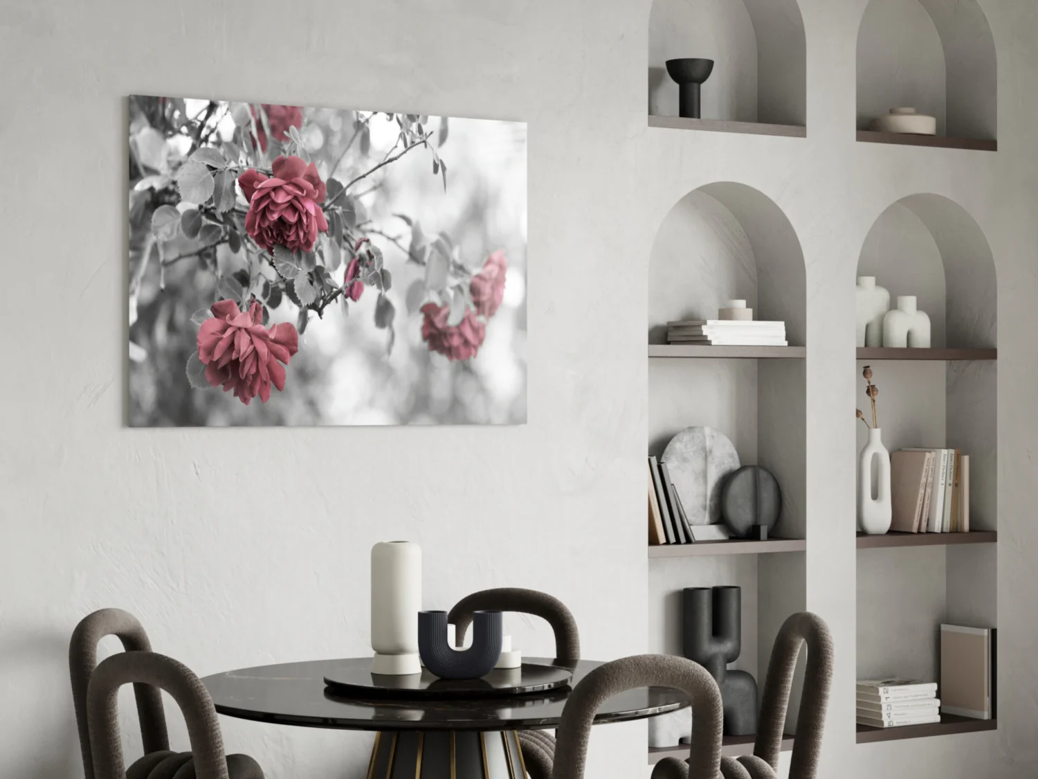 Pink Roses Glass Wall Art - Image 5