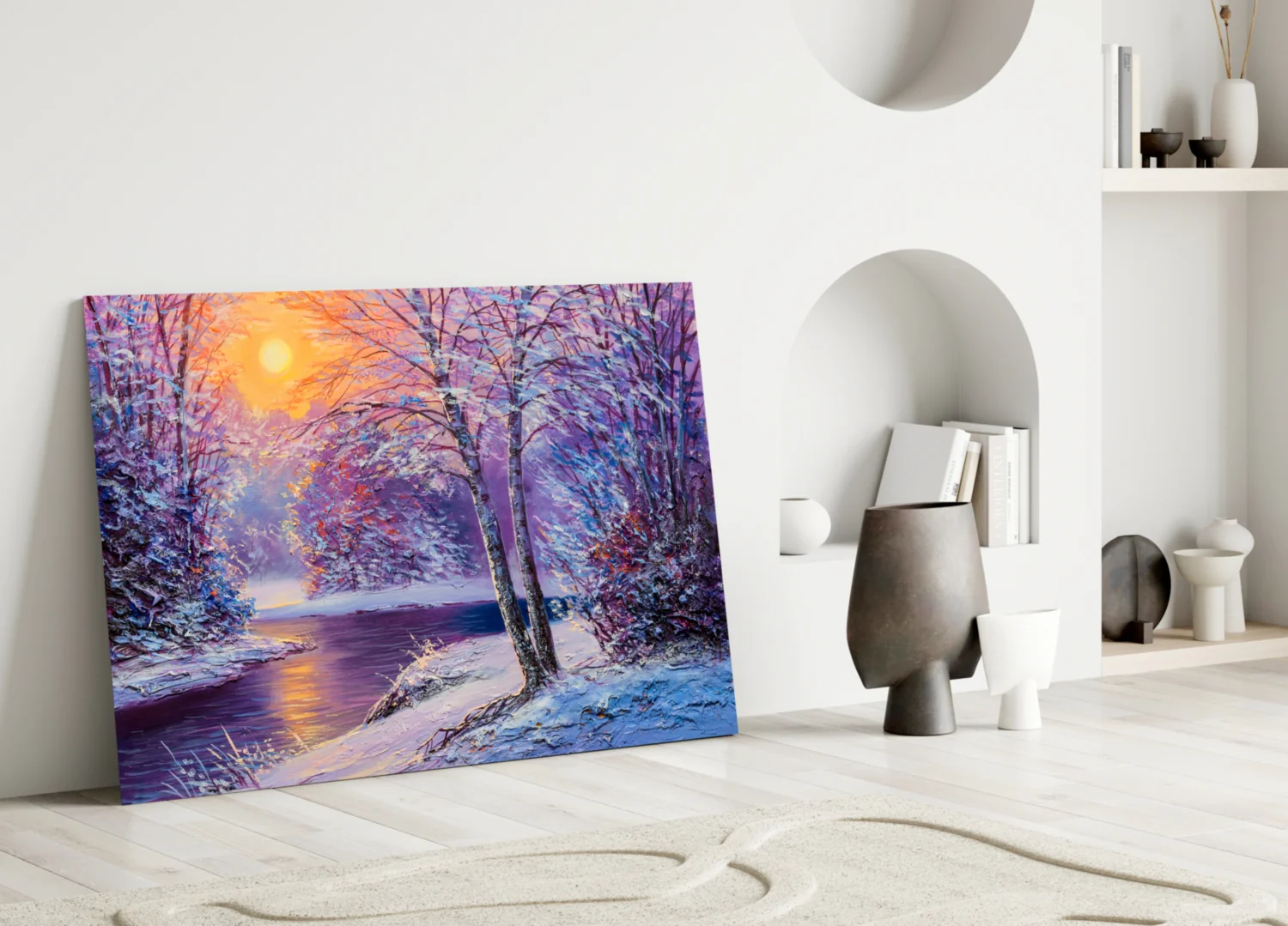 Glass Wall Art on a Winter's Day - Image 3