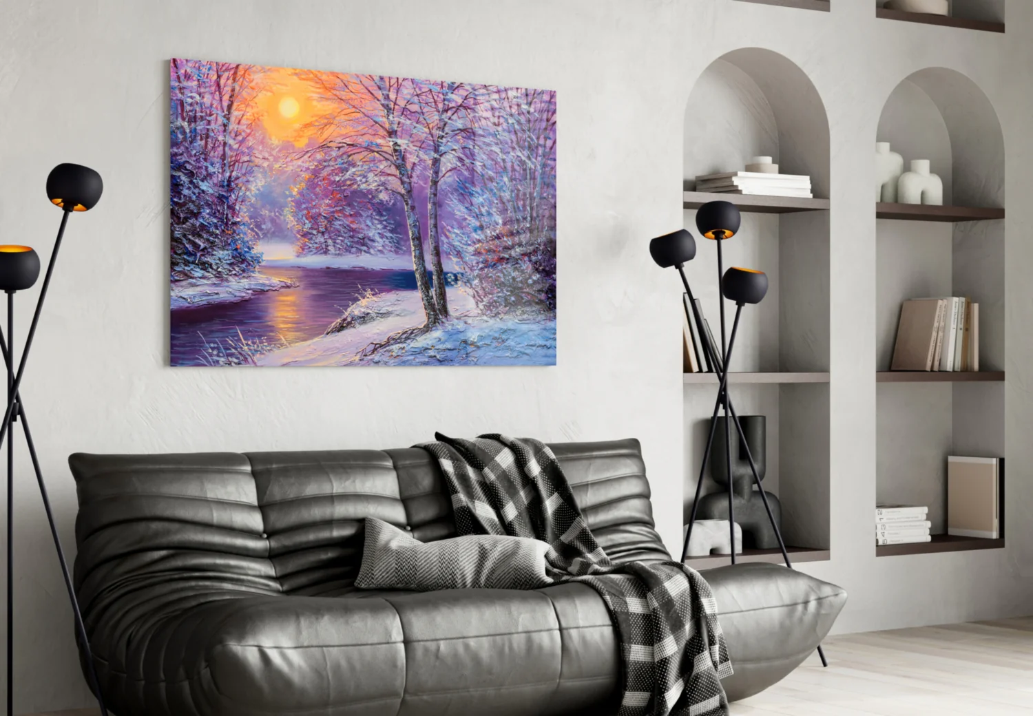 Glass Wall Art on a Winter's Day - Image 4