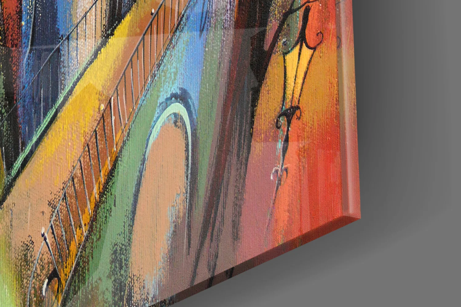 Colorful Houses Glass Wall Art - Image 7