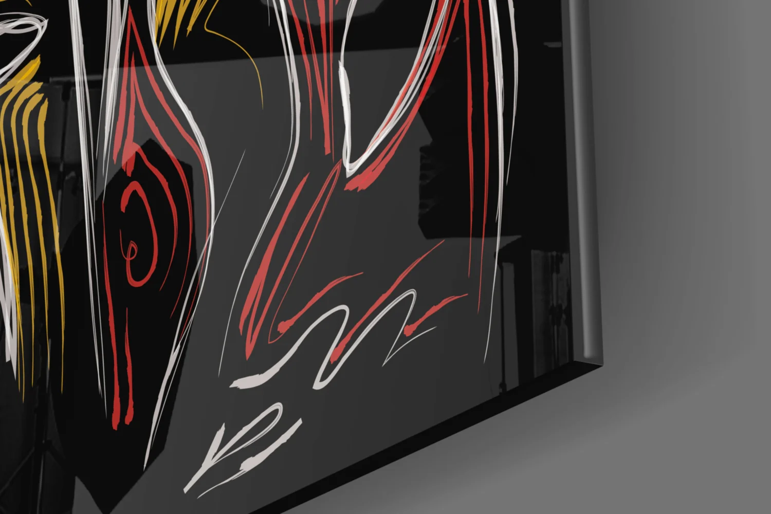 Abstract Faces Glass Wall Art - Image 7
