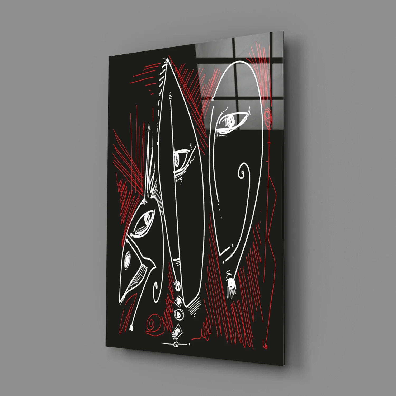 Abstract Glass Wall Art - Image 2