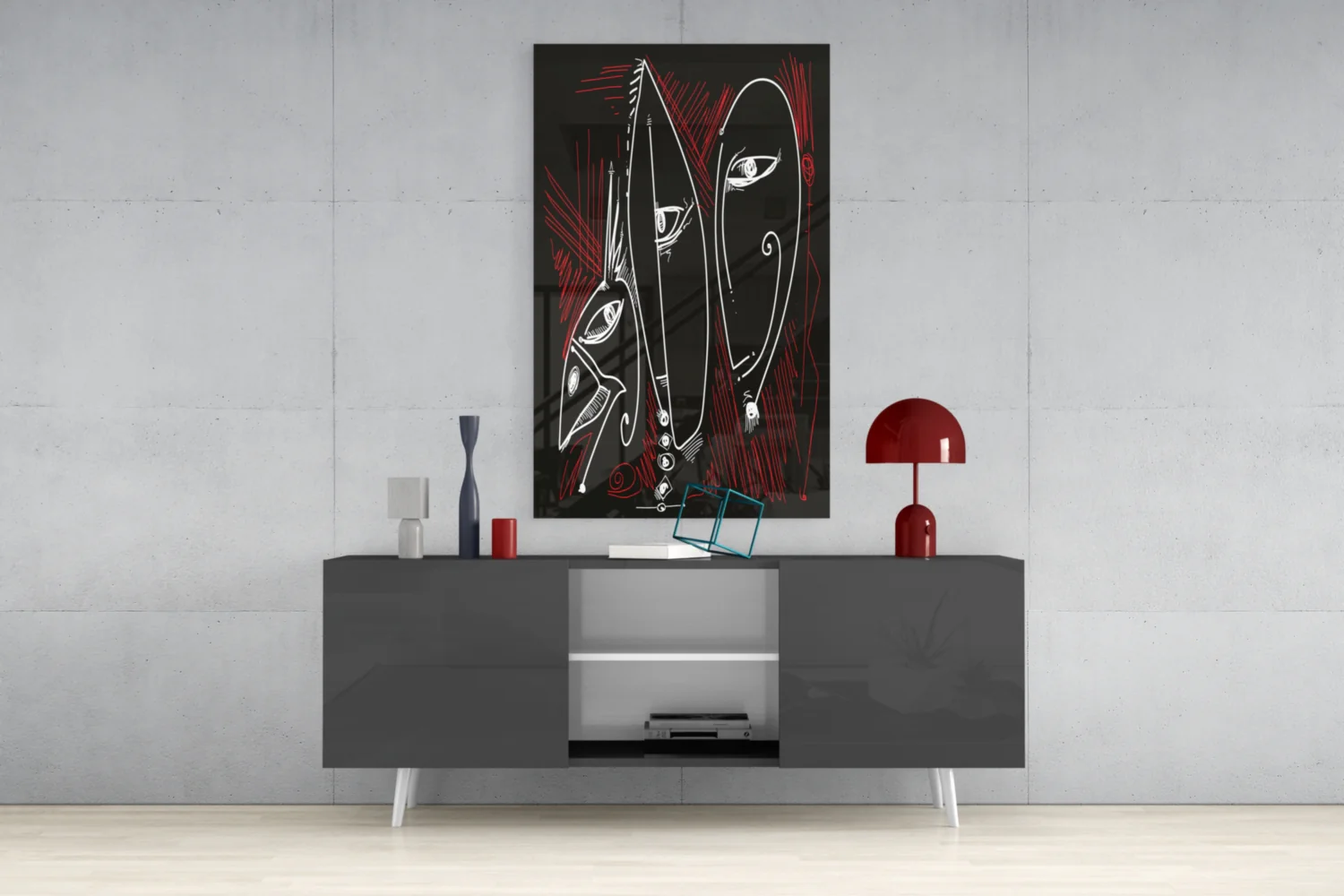 Abstract Glass Wall Art - Image 8