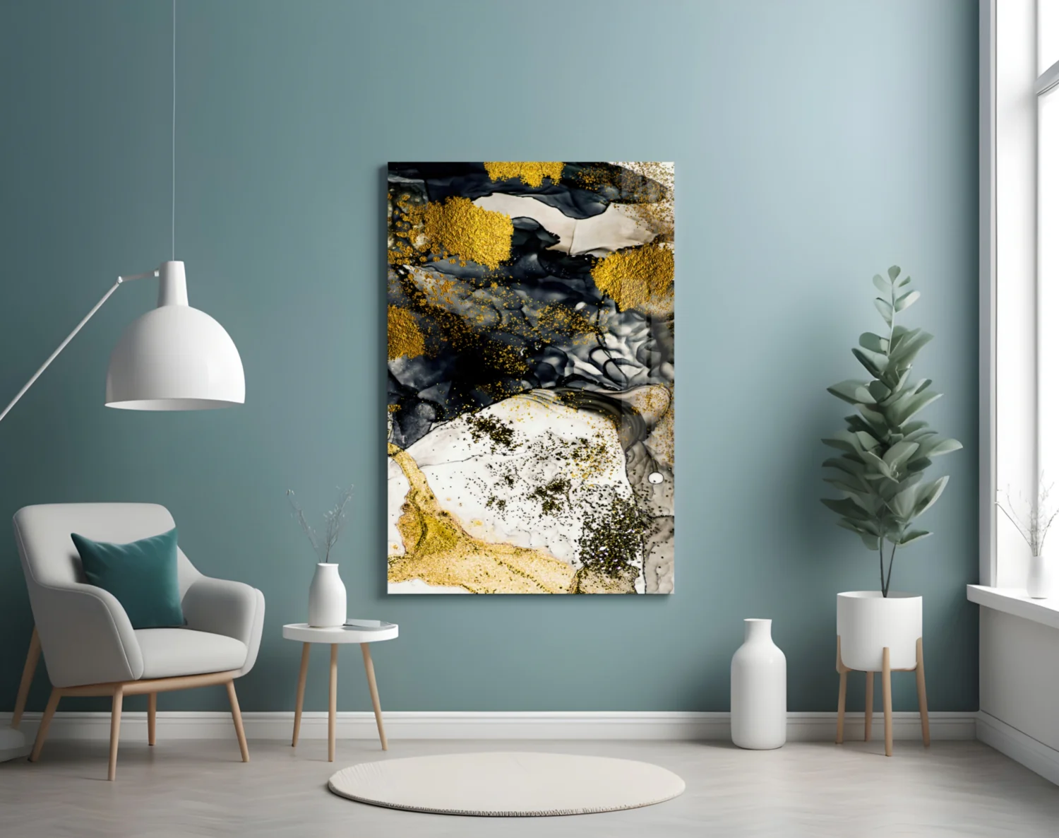 Dance of Yellow Glass Wall Art - Image 4