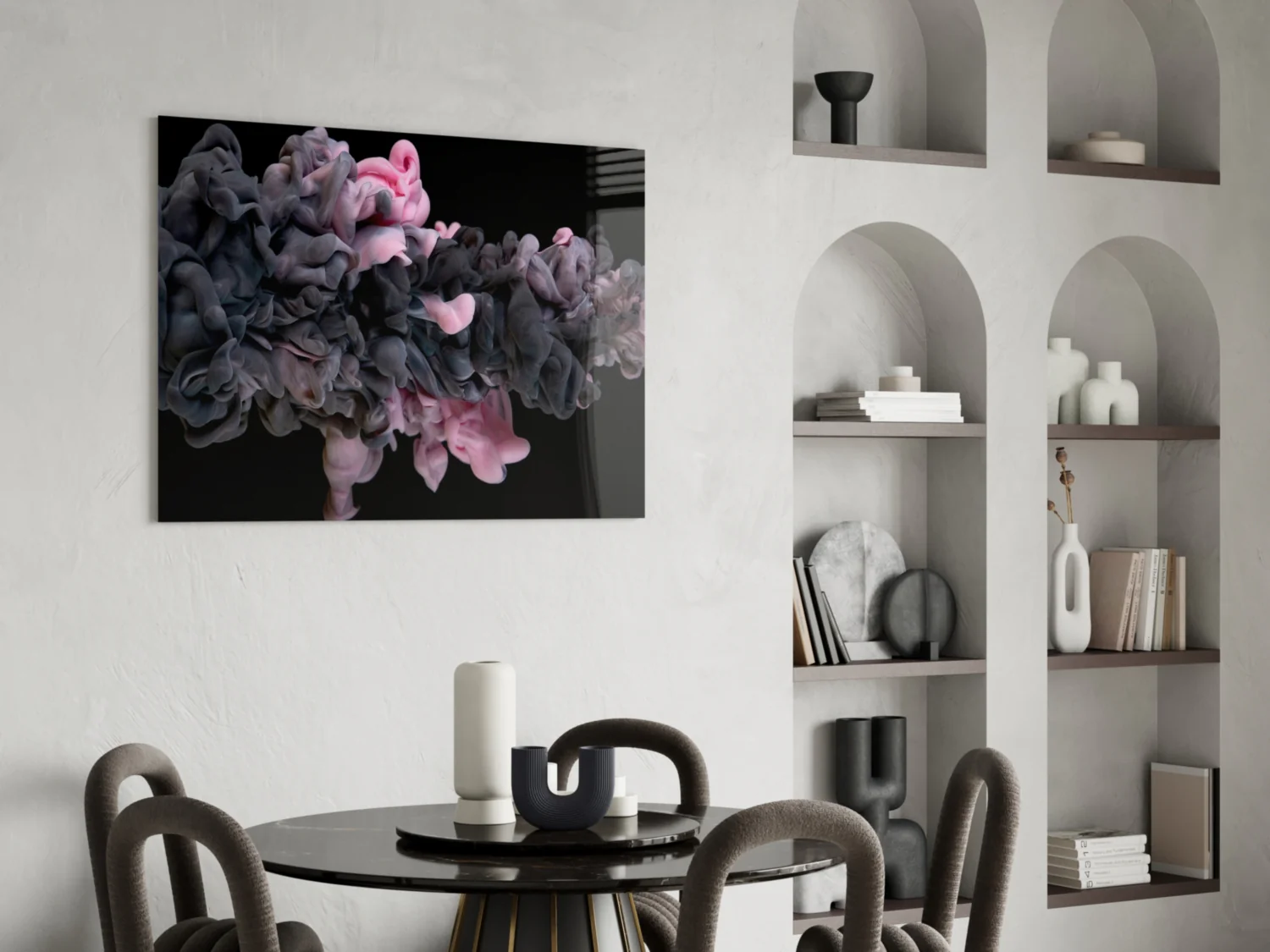 Pink Smoke Glass Wall Art - Image 5