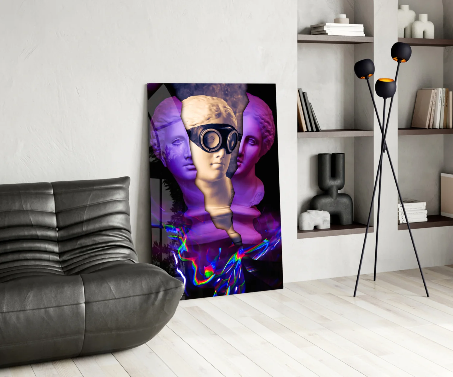 Modern Sculpture Glass Wall Art - Image 5