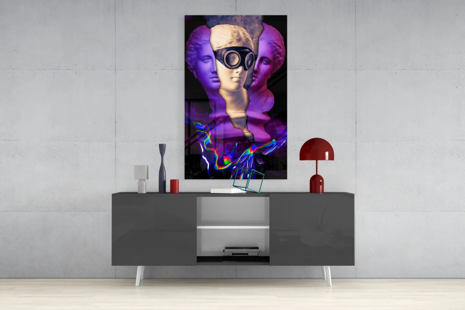 Modern Sculpture Glass Wall Art - Image 8
