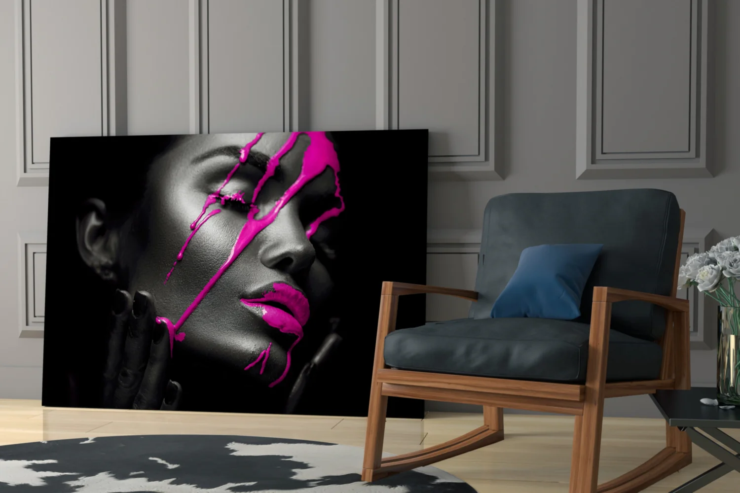 Purple Woman Glass Wall Art - Image 6