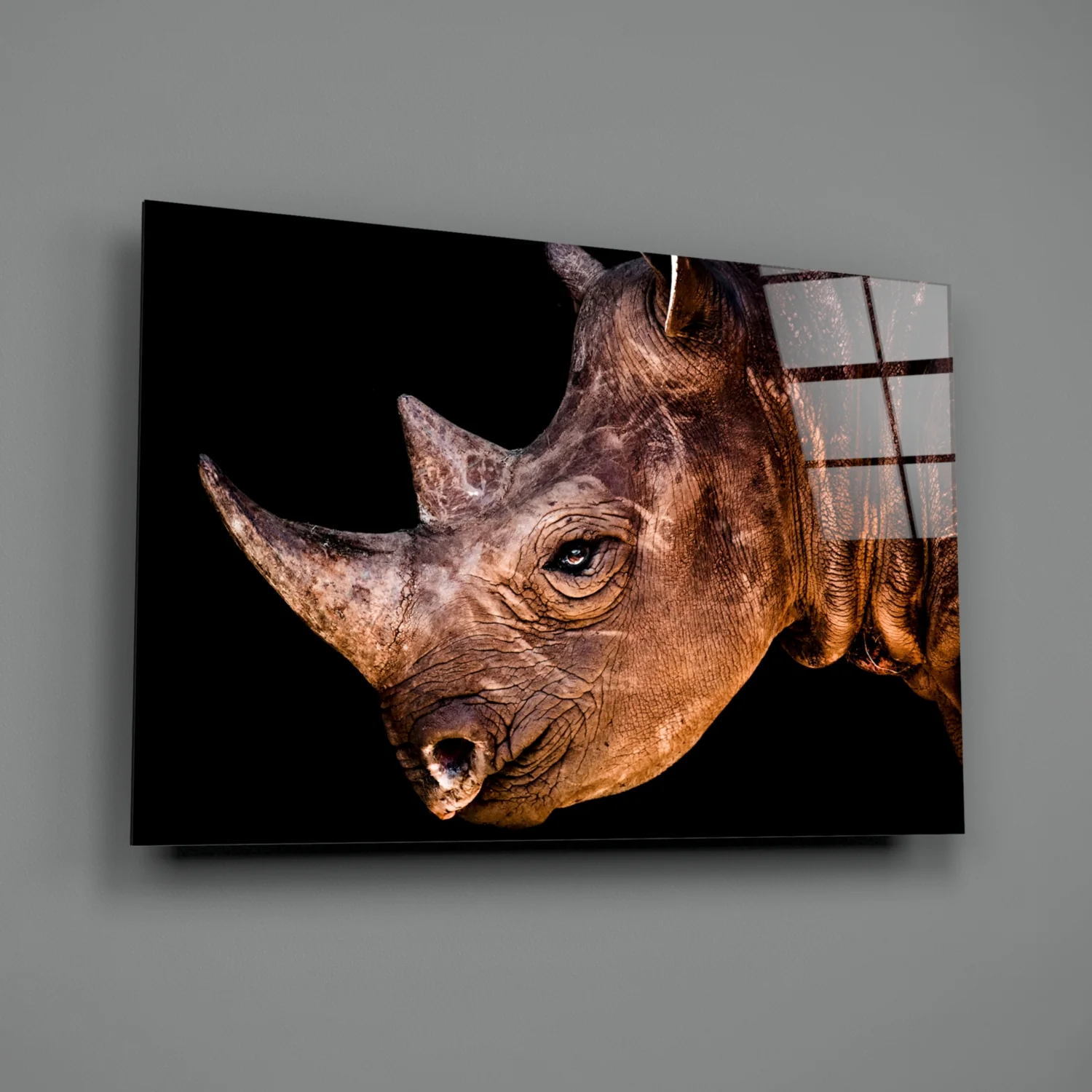 Rhino Glass Wall Art - Image 2